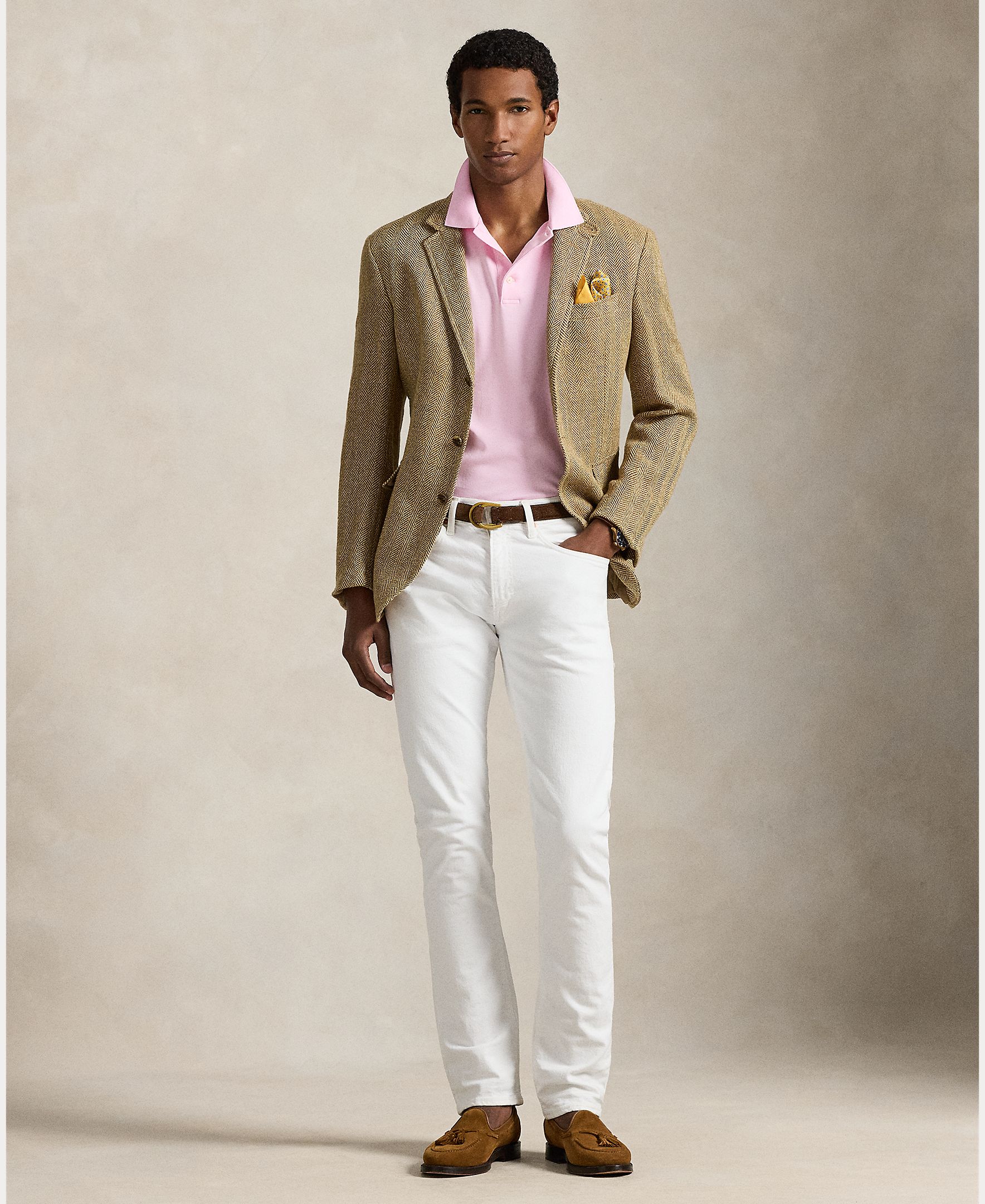 Polo Regular Fit de Algodão Rosa-8