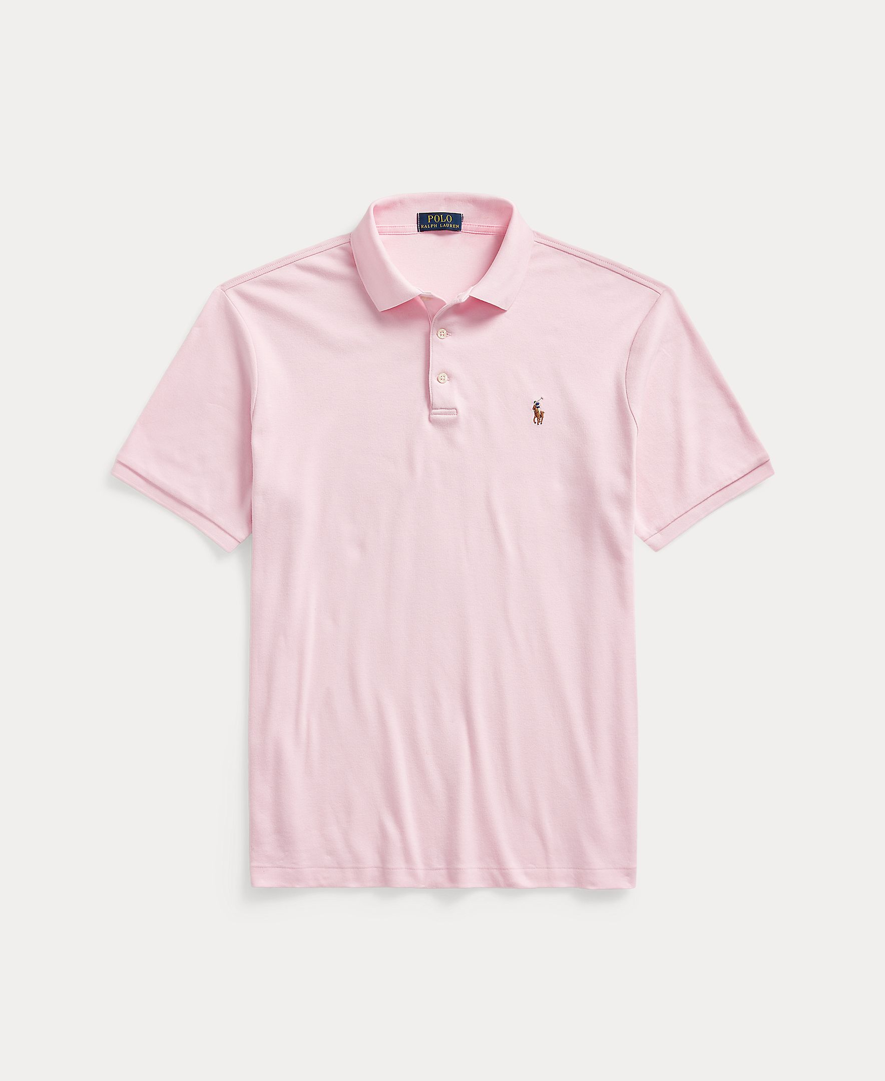 Polo Regular Fit de Algodão Rosa-7