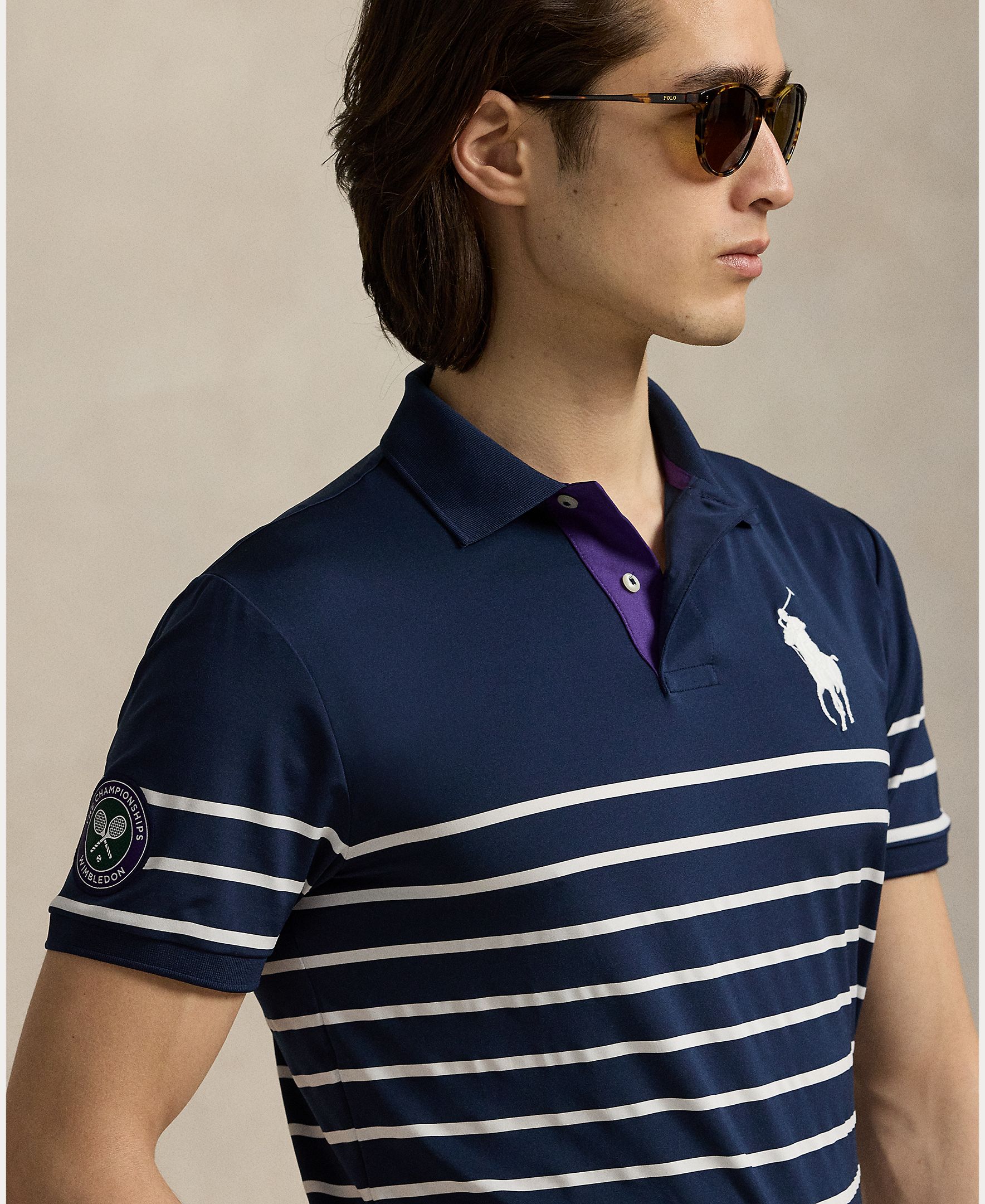 Polo Wimbledon Slim Fit Azul-marinho-4