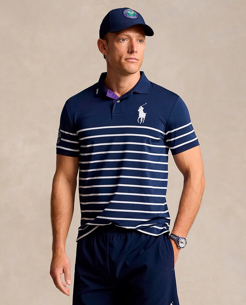 Polo Wimbledon Slim Fit Azul-marinho-5
