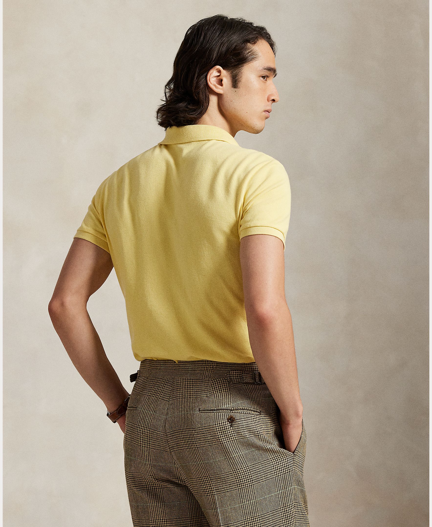 Polo de Piqué Custom Amarelo-3