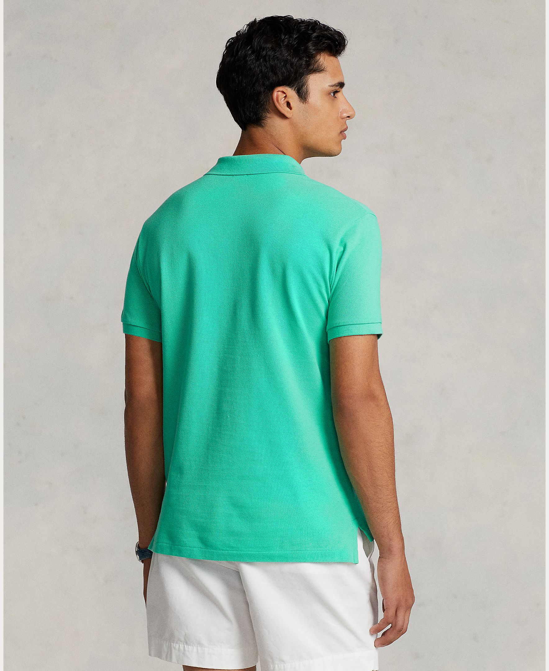 Polo Piqué Slim Fit Verde luminoso-3