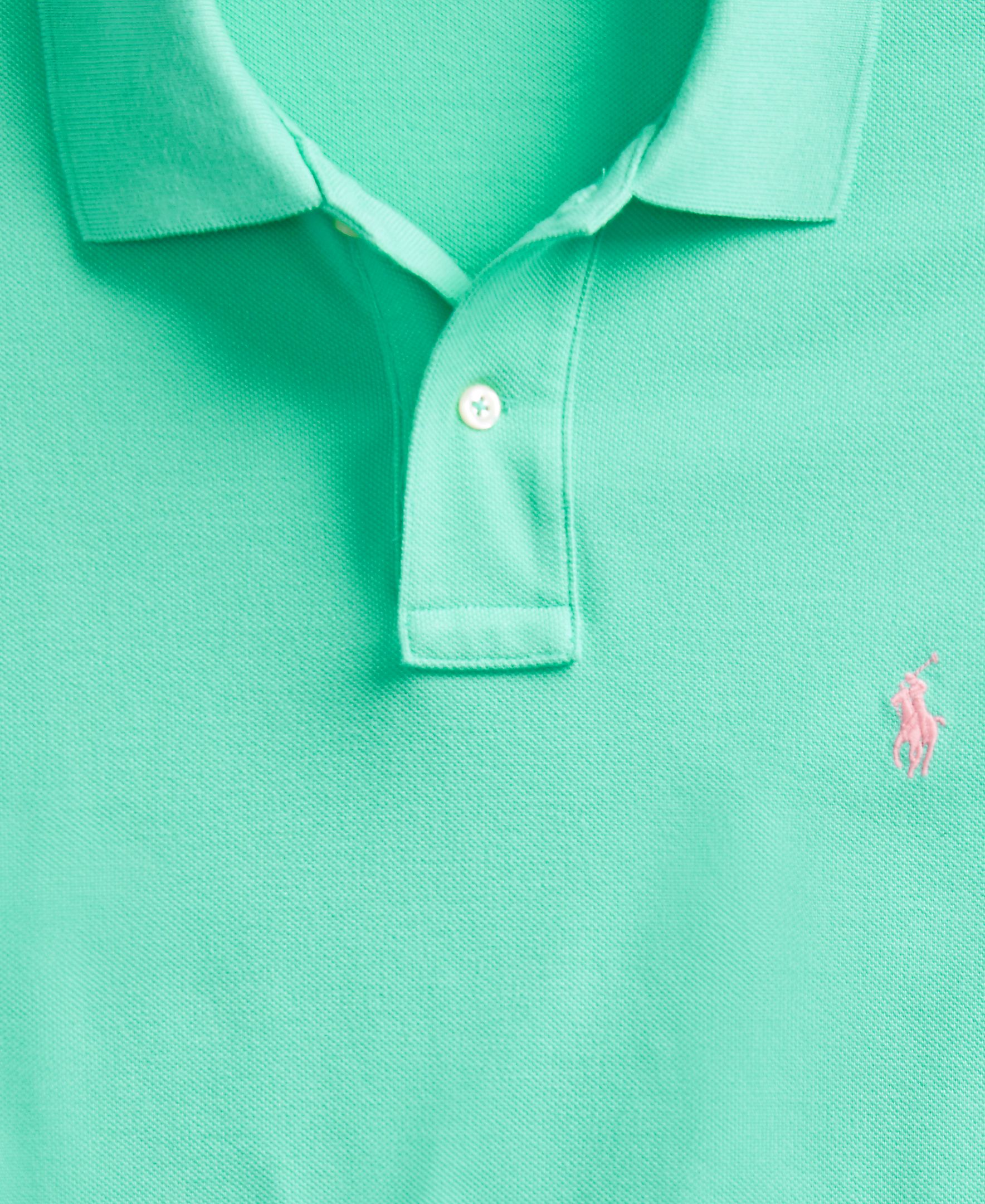 Polo Piqué Slim Fit Verde luminoso-5