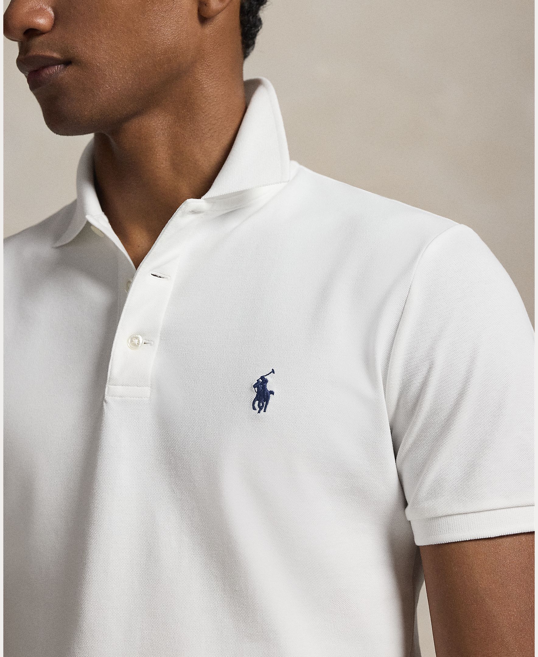 Polo de hombre elástico Custom Slim Fit Verde - Polo Ralph Lauren - Blanco Blanco-4