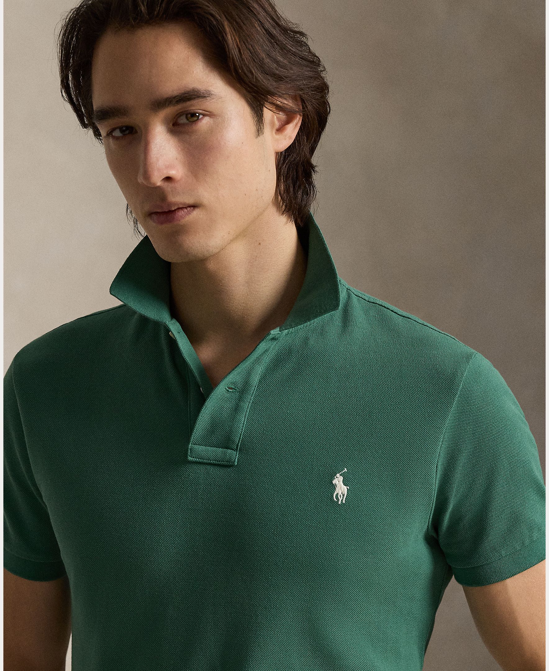 Polo Piqué Regular Fit Verde Jade-4