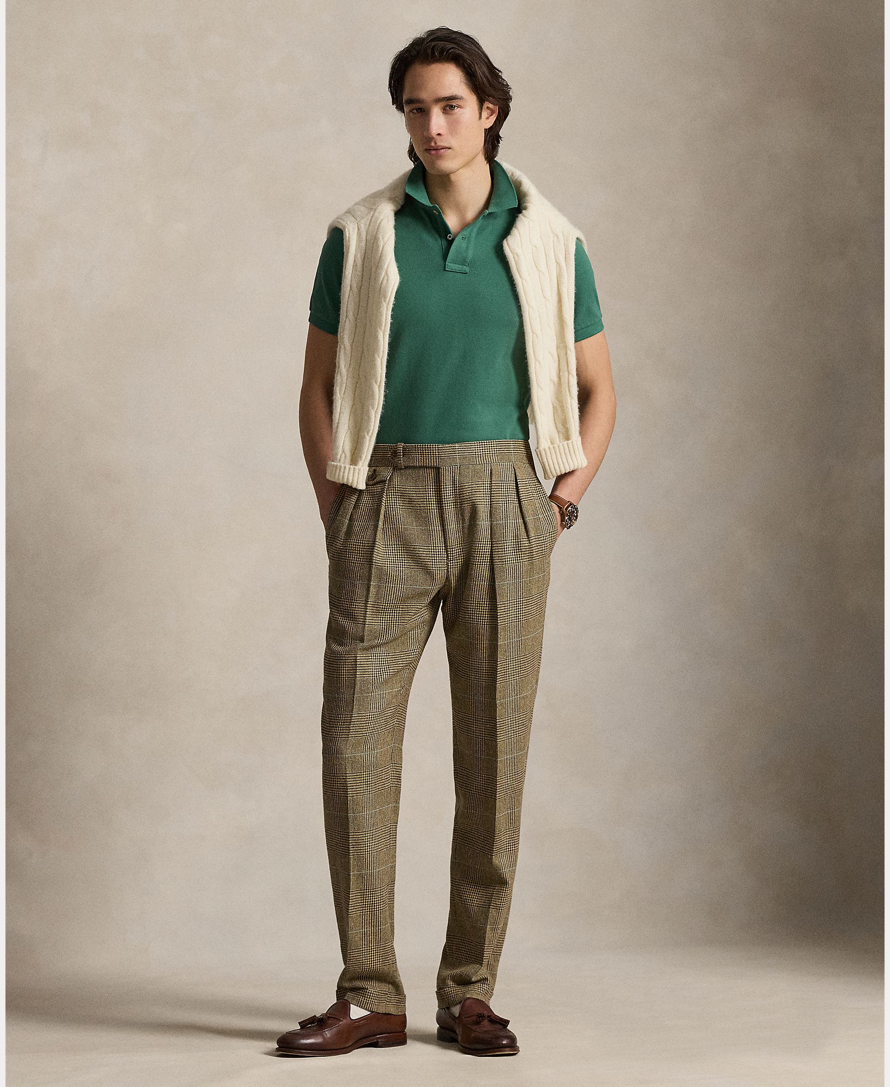 Polo Piqué Regular Fit Verde Jade-7