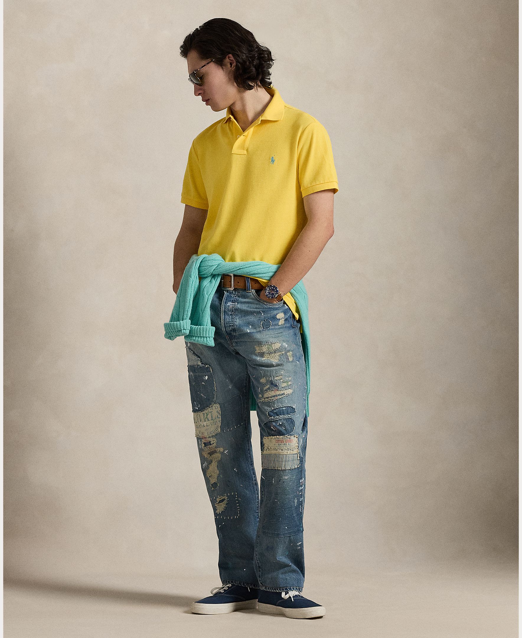 Polo Piqué Regular Fit Amarelo-6