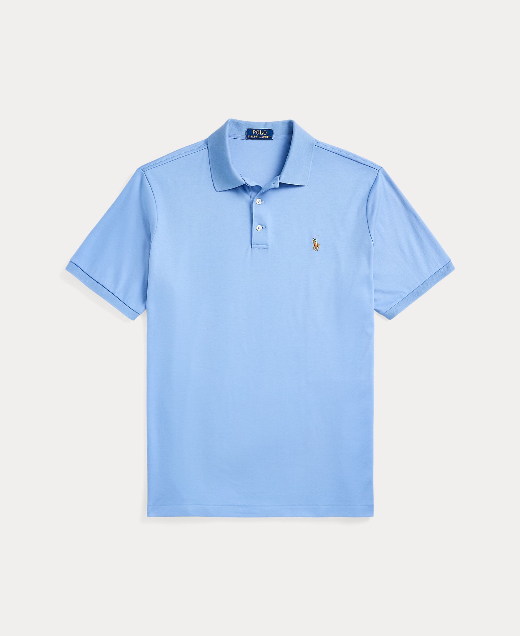 Polo de Algodão Interlock Regular Fit Azul Céu-5