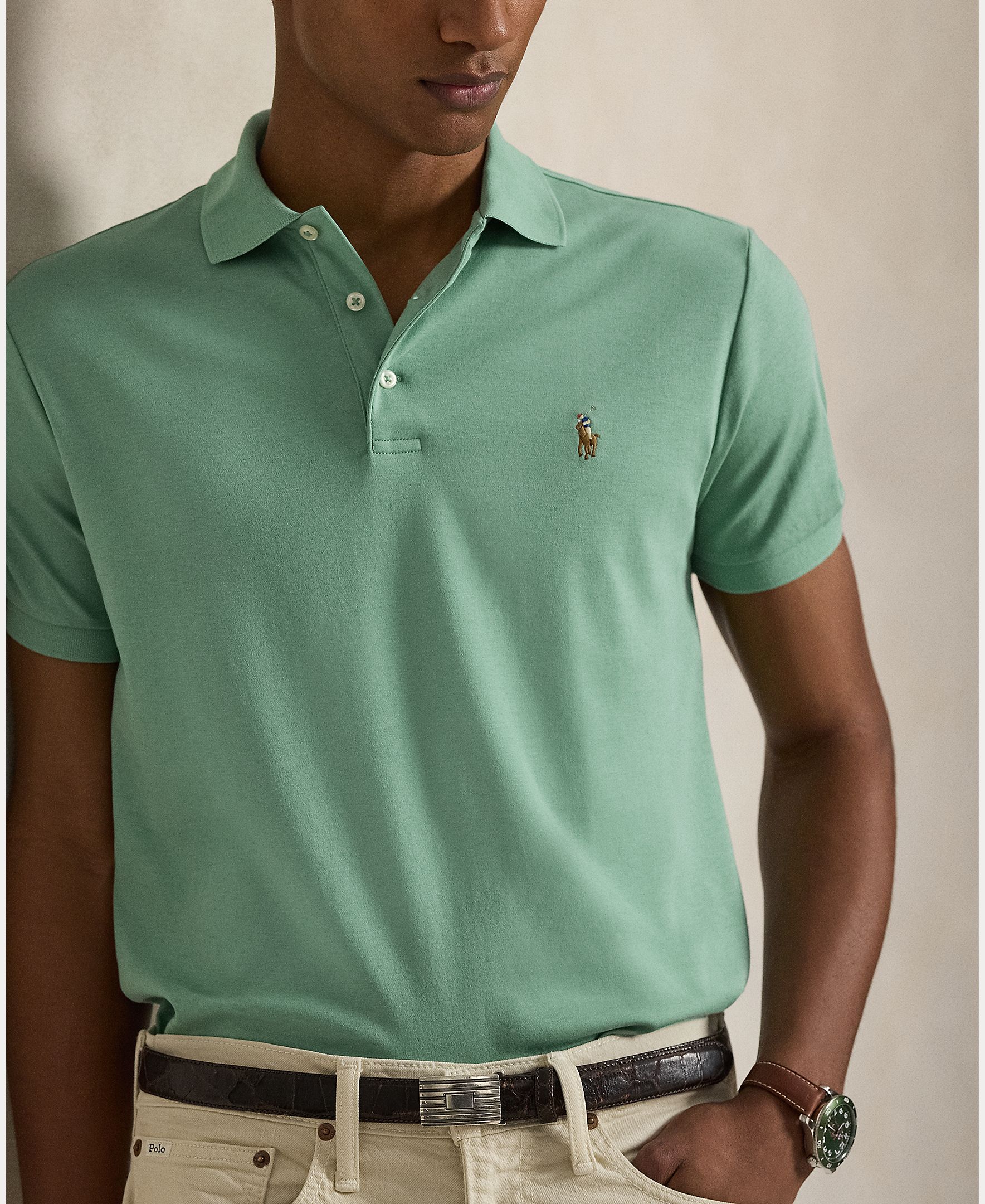 Polo de Algodão Pima Regular fit Verde-menta-4