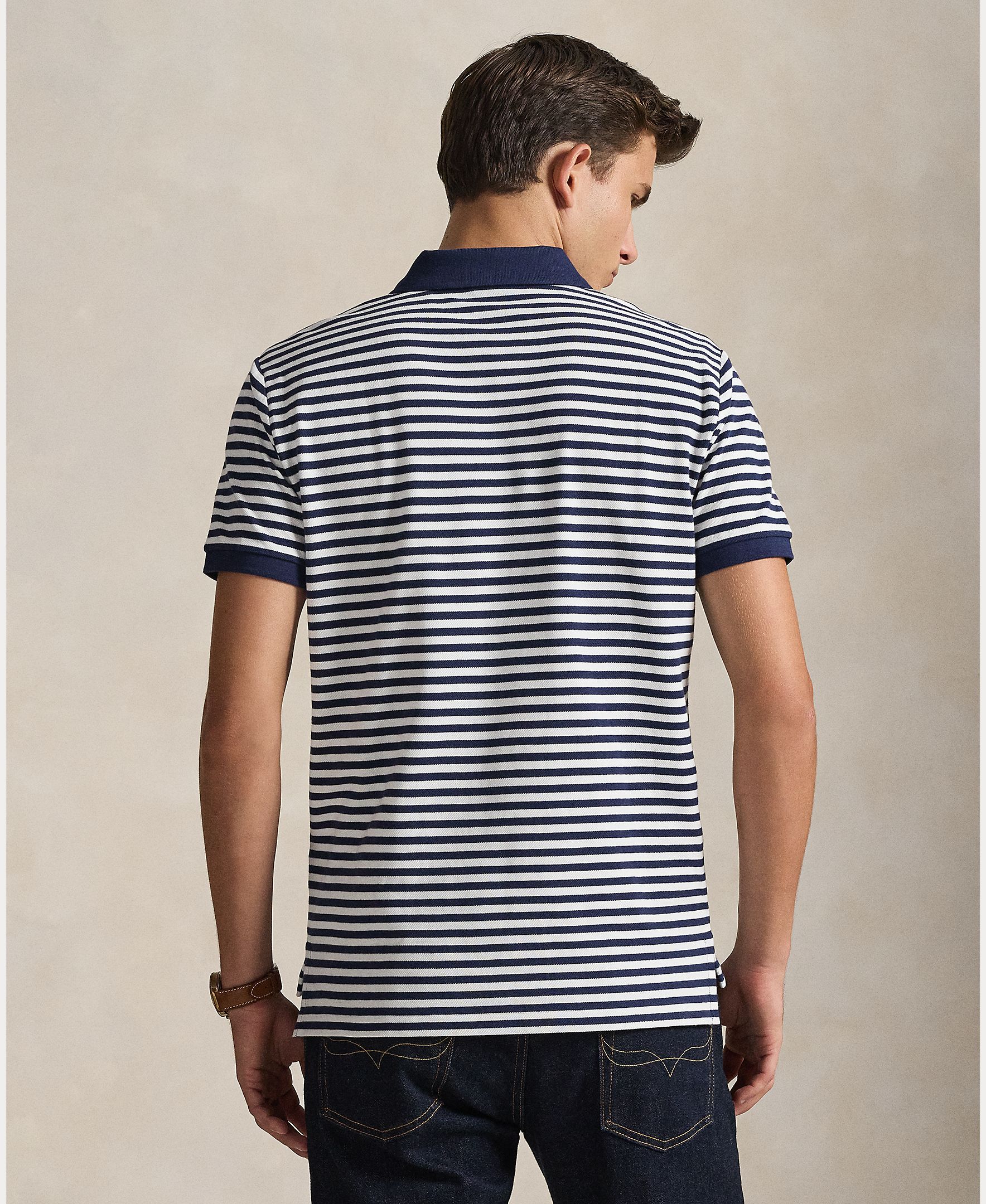 Polo Piqué Custom Slim Fit Multicolor-3