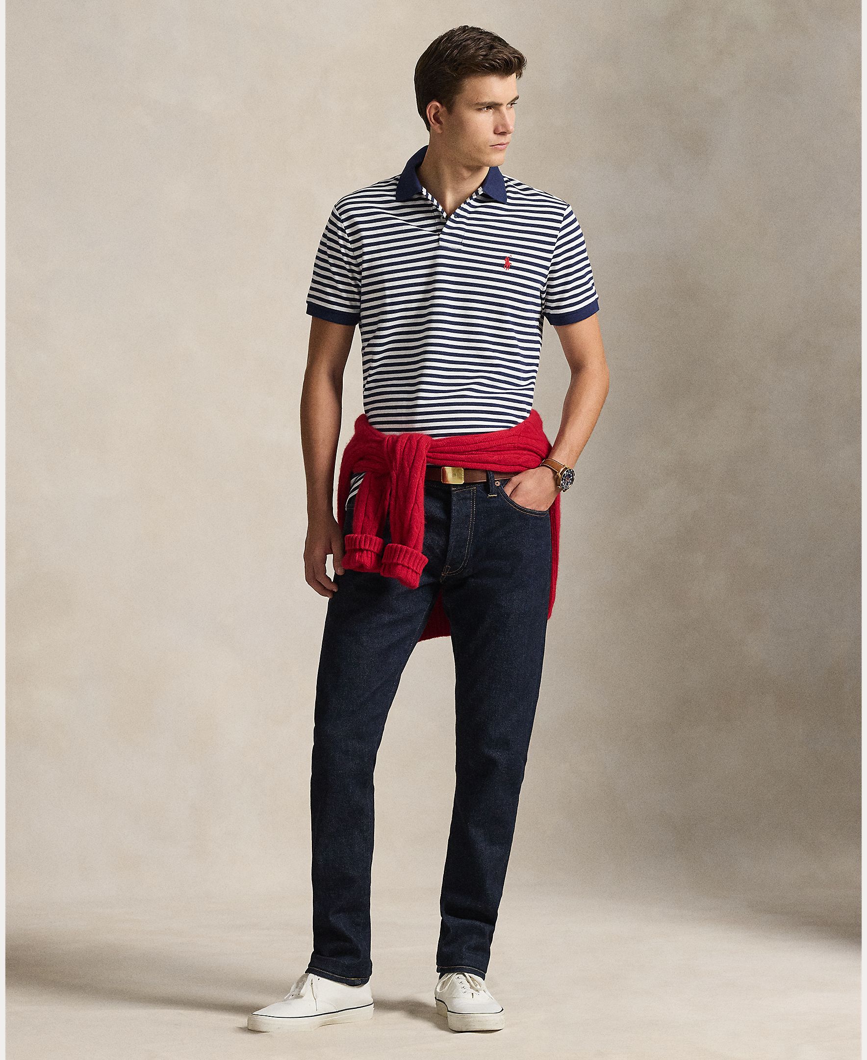 Polo Piqué Custom Slim Fit Multicolor-6