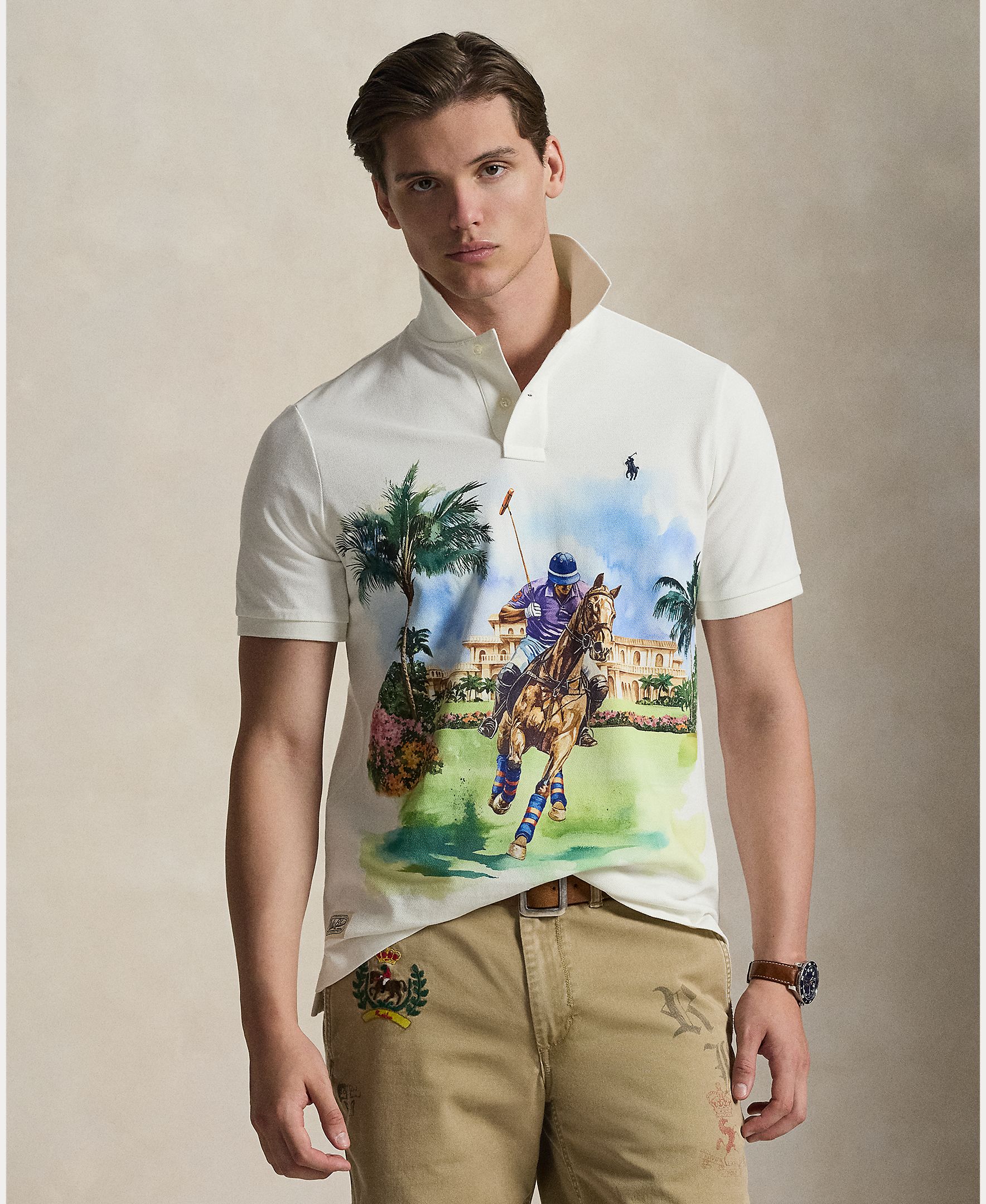 Imagem 0 de Polo de Algodão com Estampado