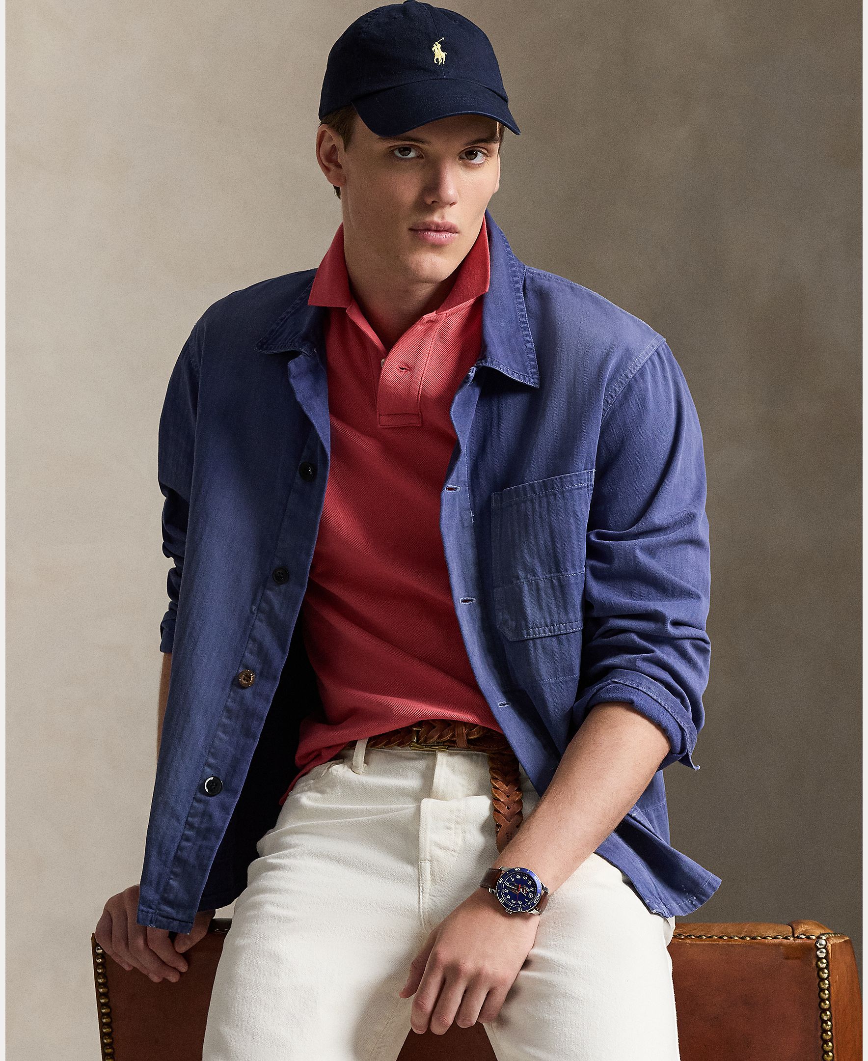 Polo Piqué Slim Fit Cereja-5