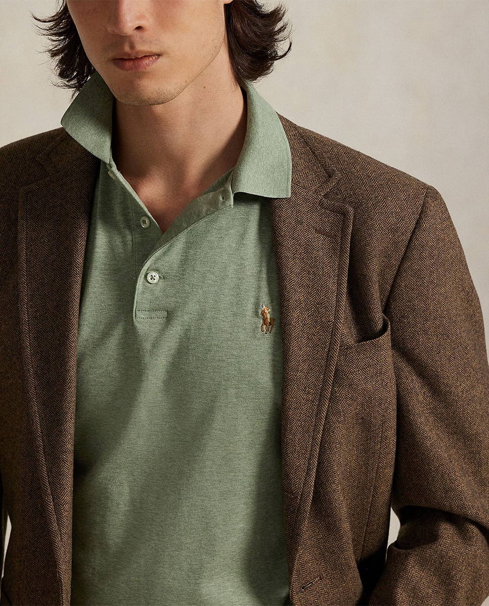 Polo de Algodão Interlock Regular Fit Verde Brisa-3
