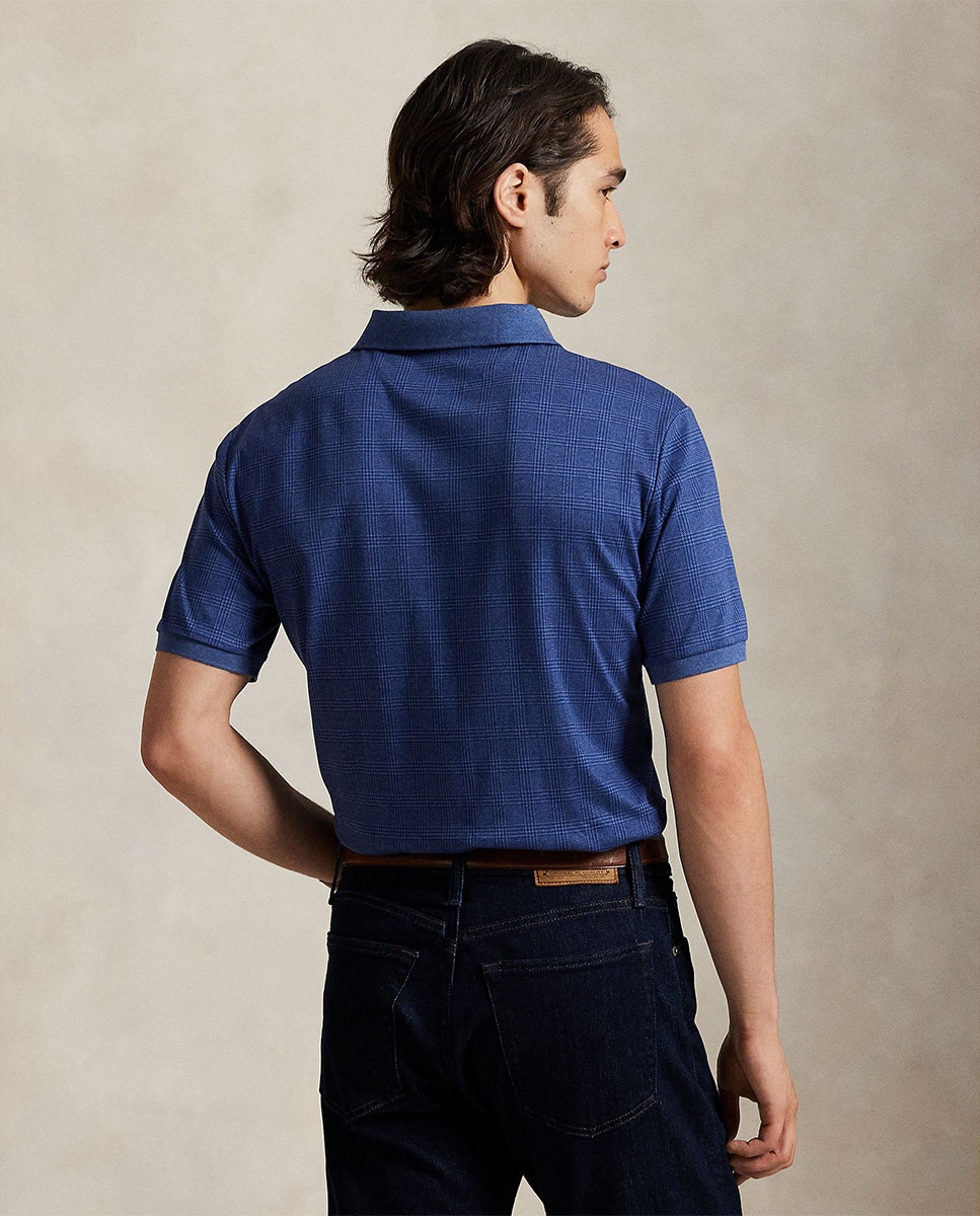 Polo de Algodão Suave Custom Slim Fit Azul-marinho-2