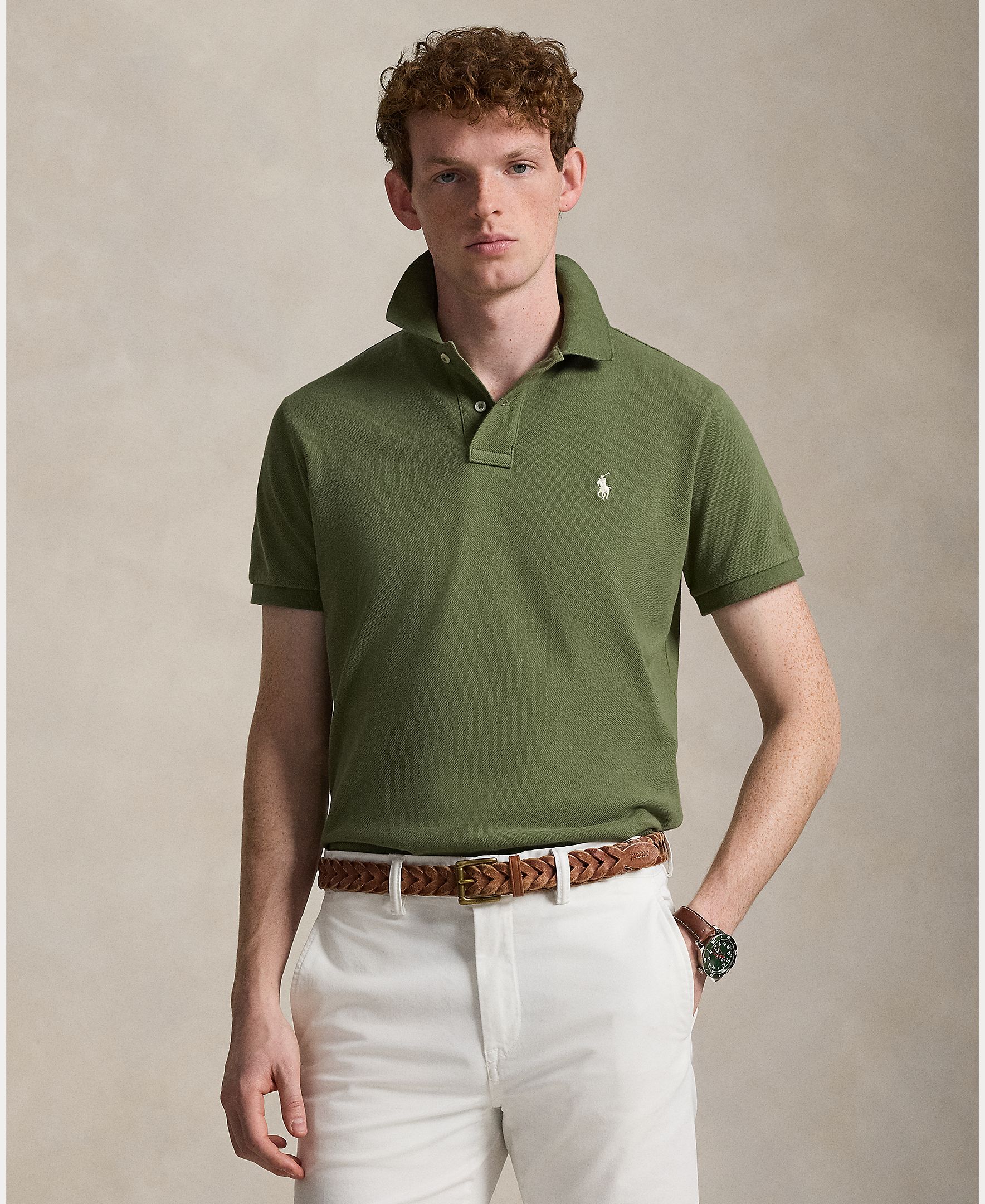 Polo de hombre de piqué Regular fit Verde Oliva Polo Ralph Lauren