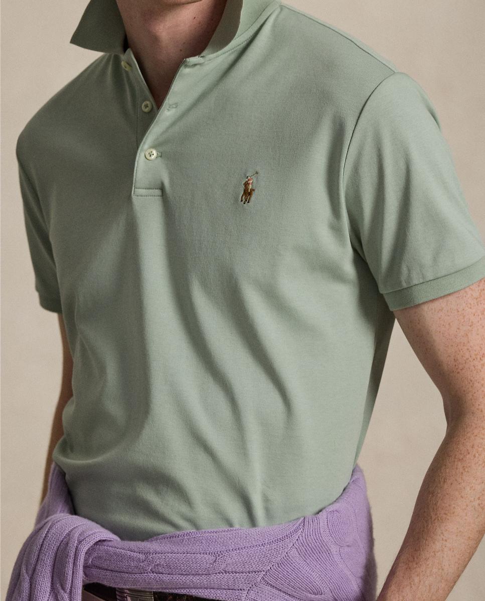 Camiseta de hombre de algodón suave - Polo Ralph Lauren - Verde claro Verde claro-4