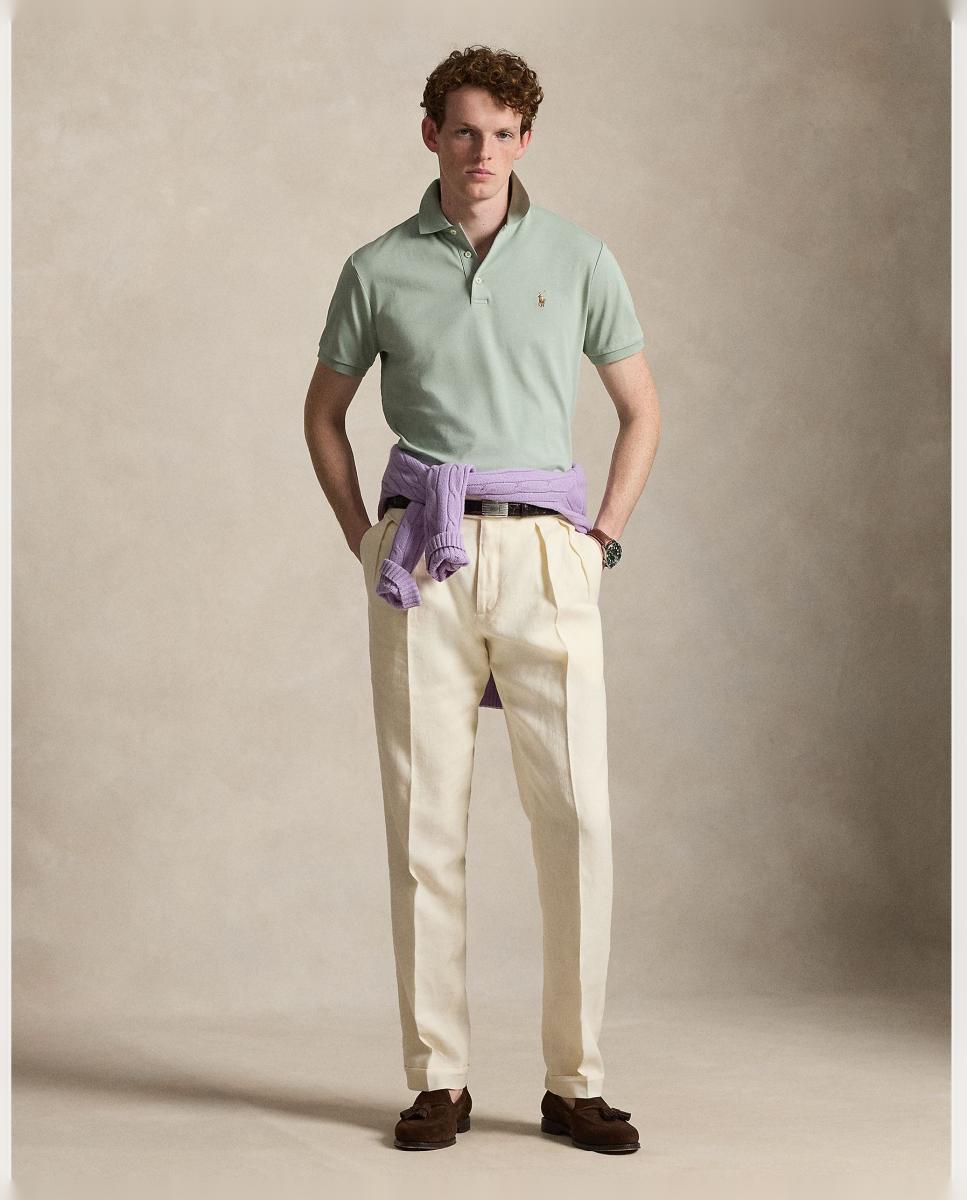 Camiseta de hombre de algodón suave - Polo Ralph Lauren - Verde claro Verde claro-7