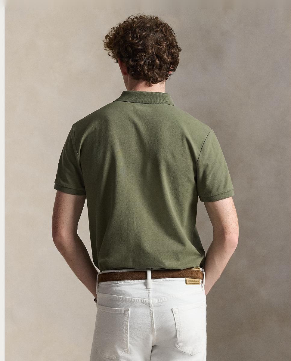 Polo de hombre elástico Custom Slim Fit Verde - Polo Ralph Lauren - Verde pardo Verde pardo-3