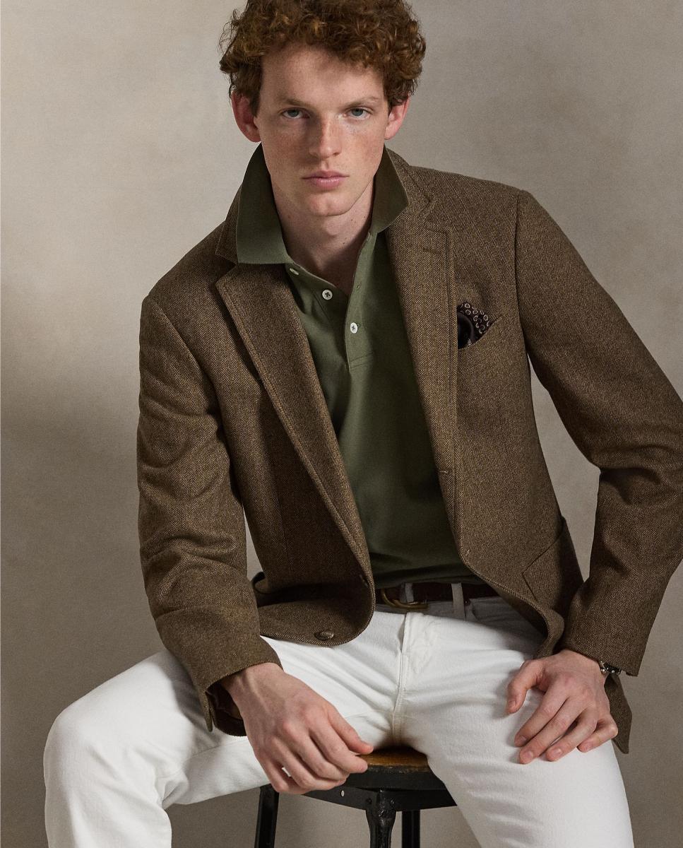 Polo de hombre elástico Custom Slim Fit Verde - Polo Ralph Lauren - Verde pardo Verde pardo-5