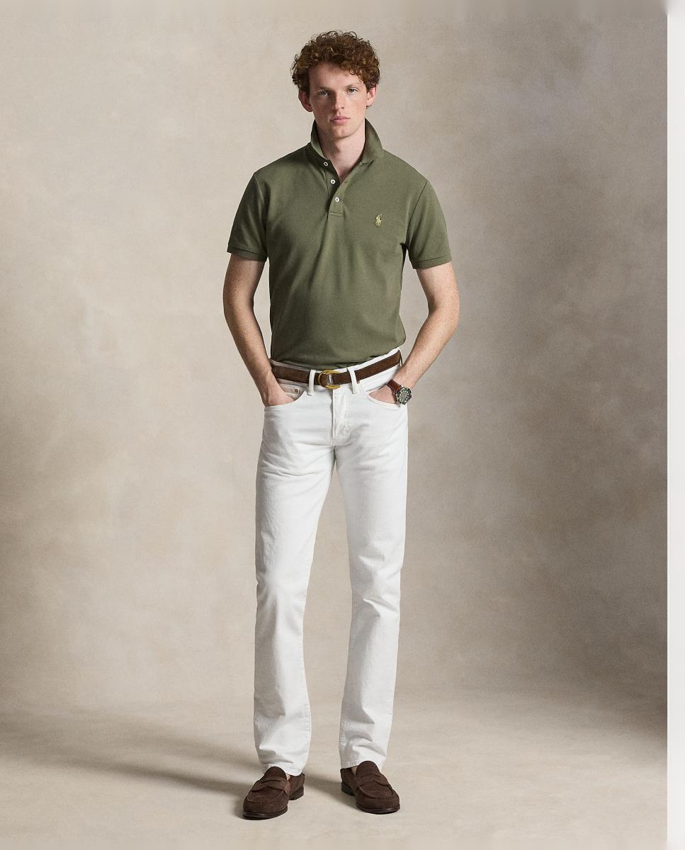 Polo de hombre elástico Custom Slim Fit Verde - Polo Ralph Lauren - Verde pardo Verde pardo-7