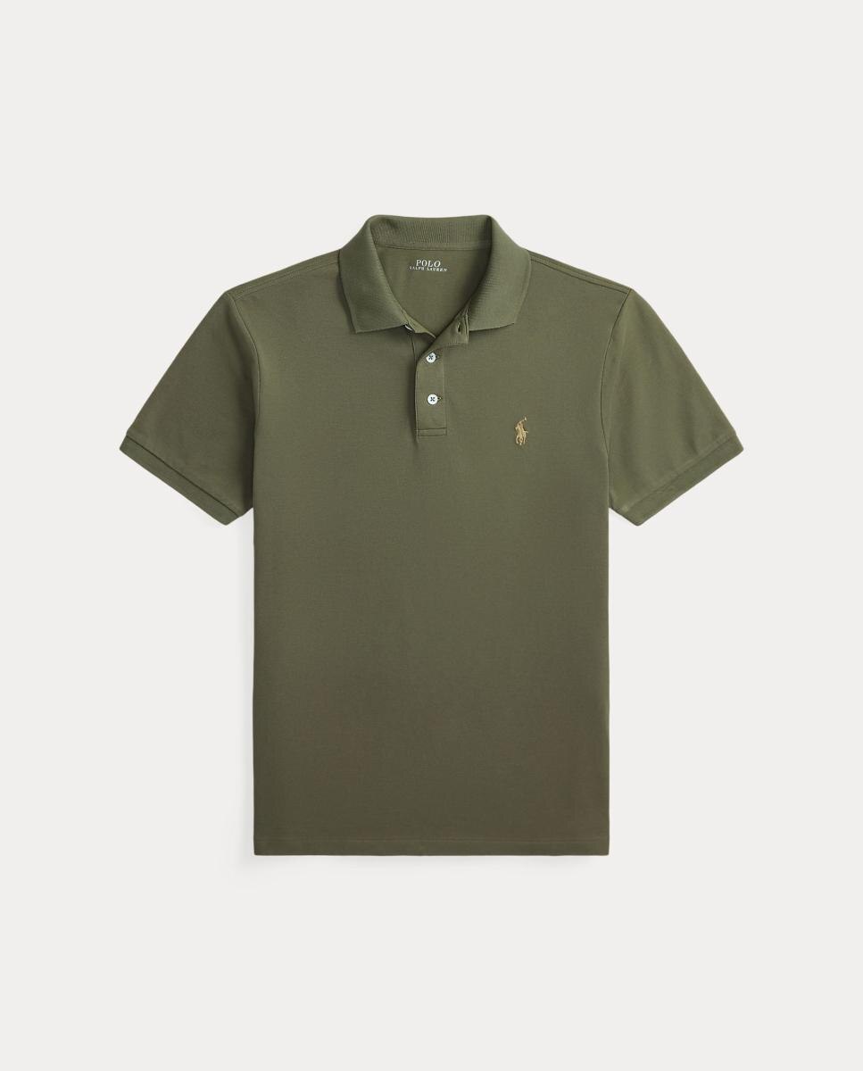 Polo de hombre elástico Custom Slim Fit Verde - Polo Ralph Lauren - Verde pardo Verde pardo-6