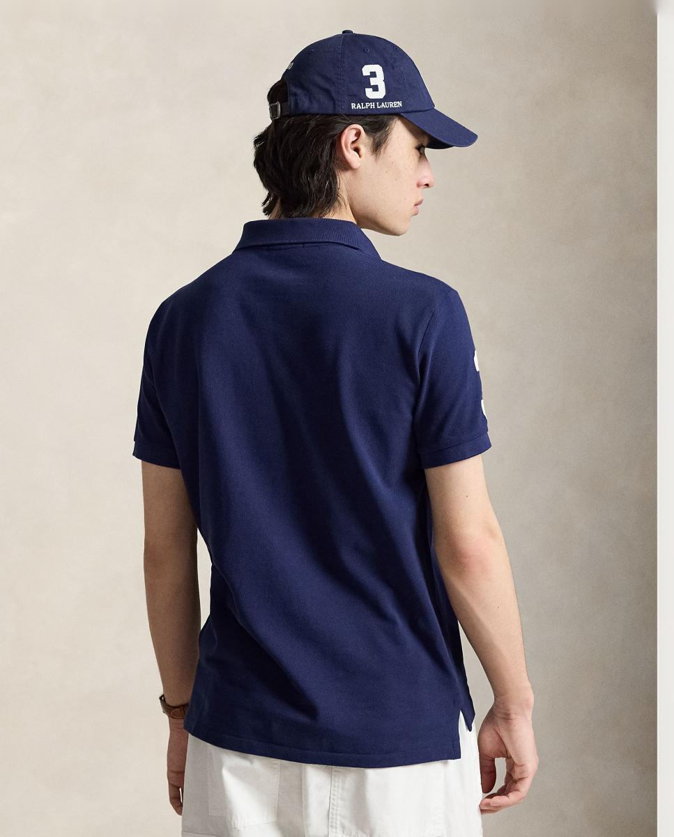 Polo Regular Fit com Big Pony Azul-marinho-3