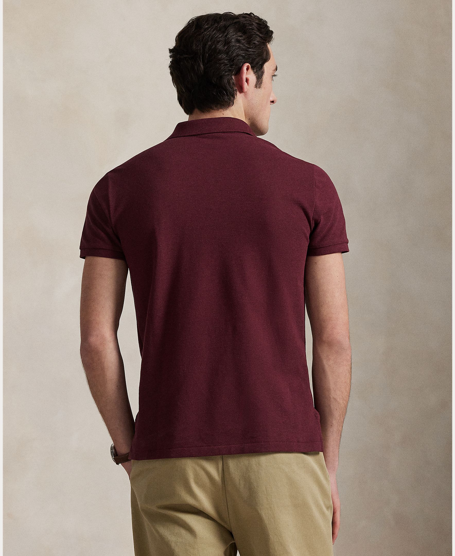 Polo Regular Fit de Algodão Grená-3