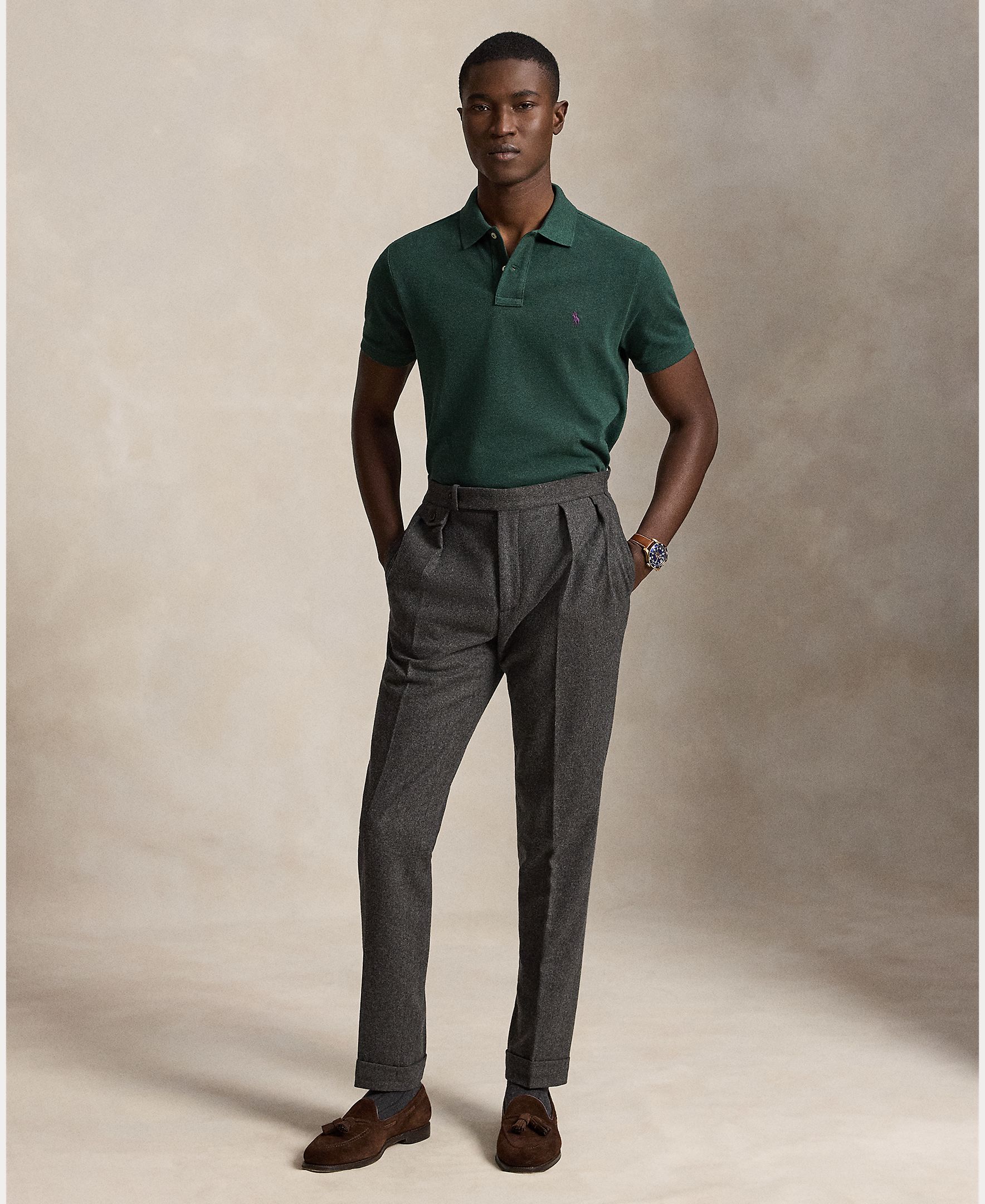 Camiseta de hombre Clásico Stone - Polo Ralph Lauren - Musgo Musgo-7