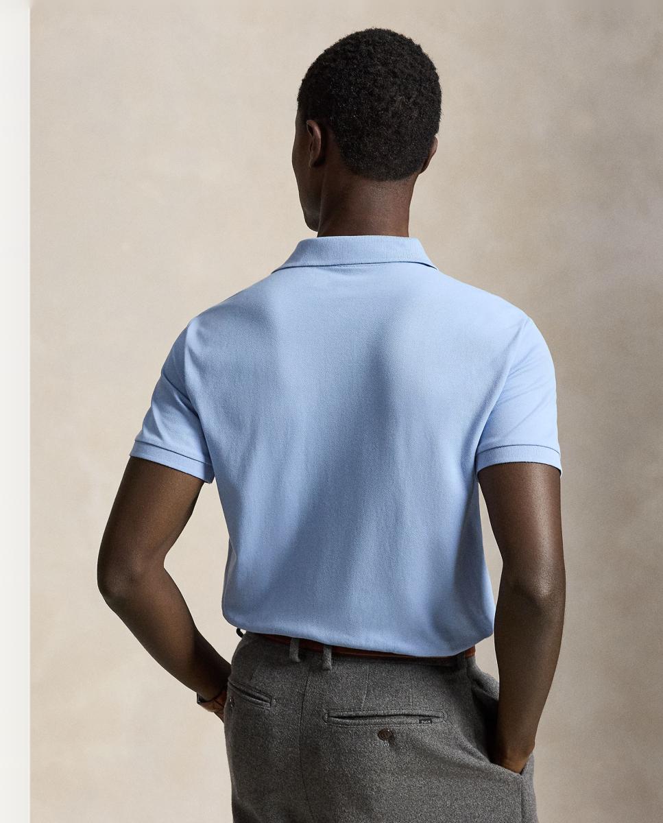 Polo de hombre elástico Custom Slim Fit Verde - Polo Ralph Lauren - Azul Azul pálido-3