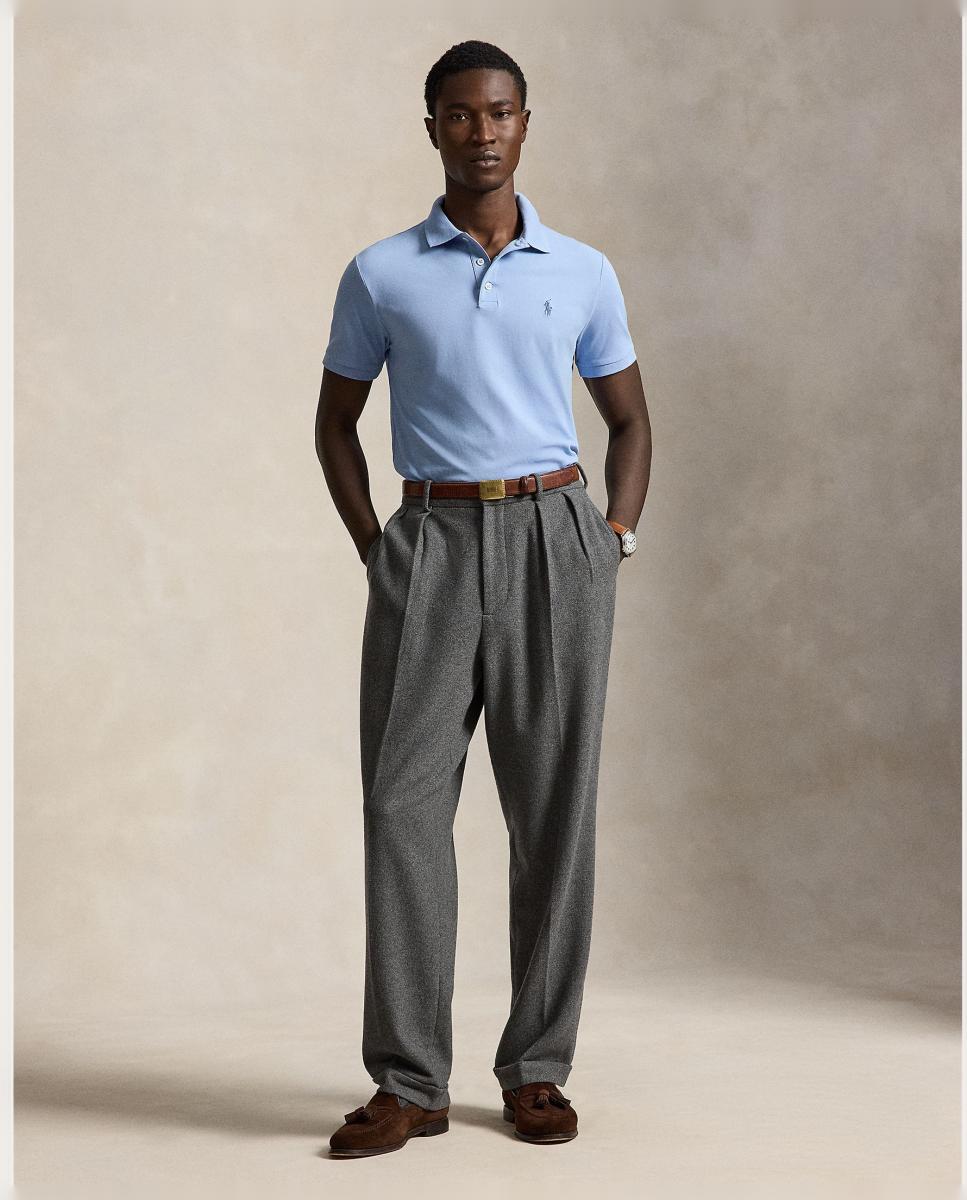Polo de hombre elástico Custom Slim Fit Verde - Polo Ralph Lauren - Azul Azul pálido-7