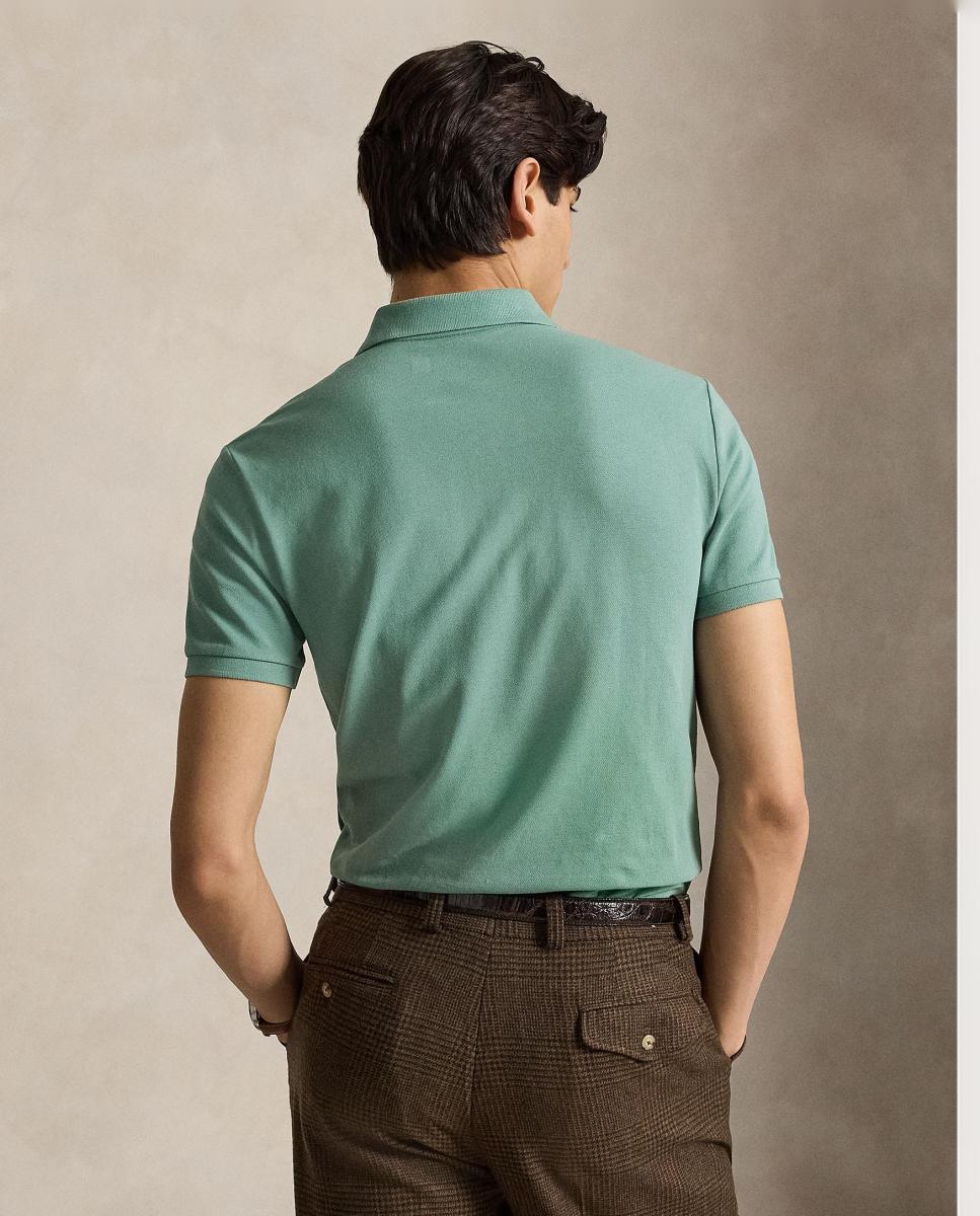 Polo de hombre elástico Custom Slim Fit Verde - Polo Ralph Lauren - Verde metal Verde metal-3