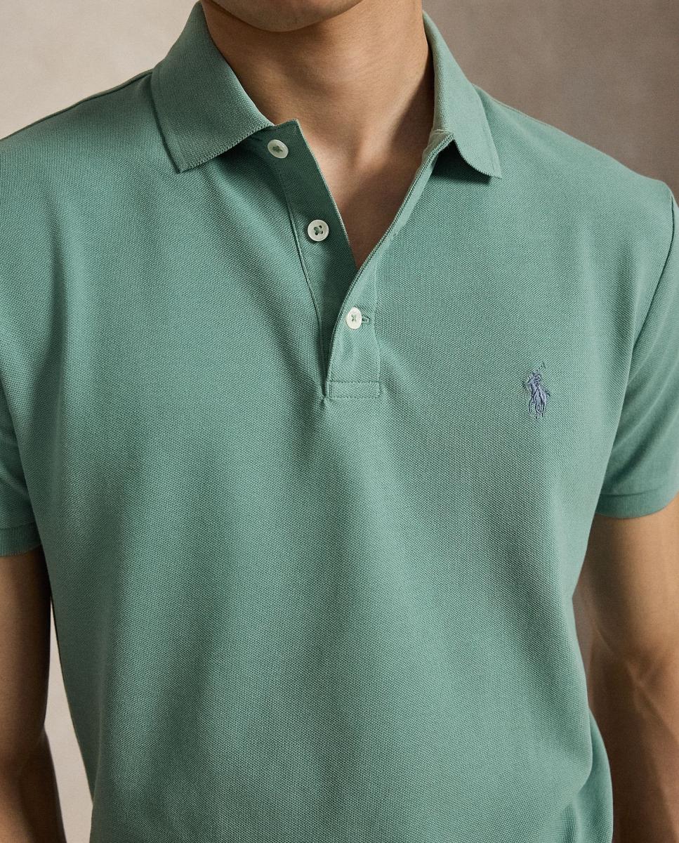 Polo de hombre elástico Custom Slim Fit Verde - Polo Ralph Lauren - Verde metal Verde metal-4