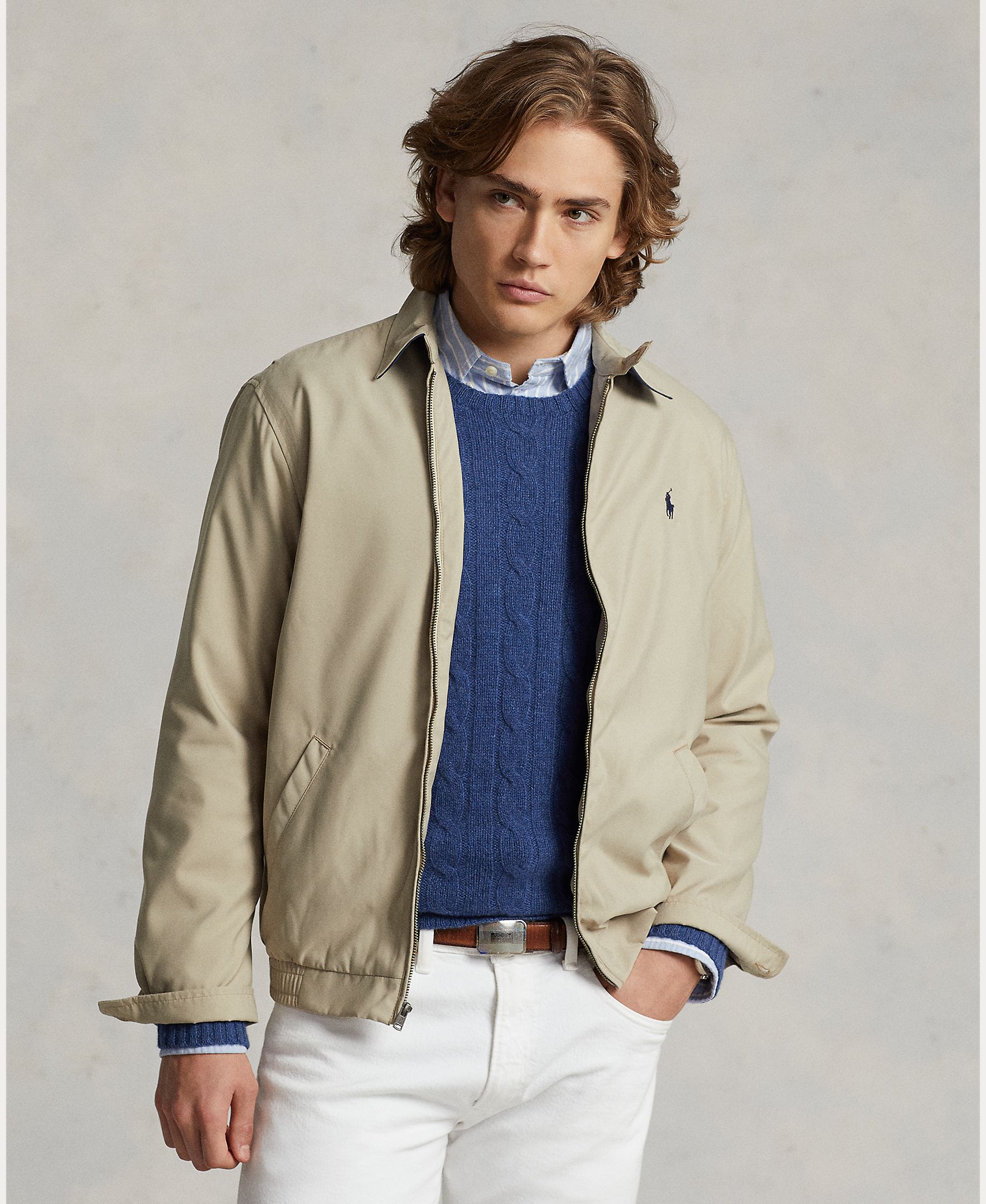 Chaqueta de hombre con doble fuelle en microfibra - Polo Ralph Lauren - Beige Beige-4