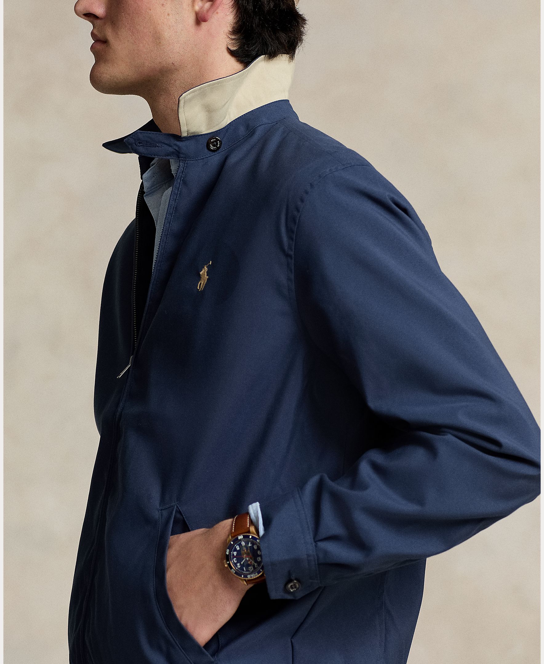 Chaqueta de hombre con doble fuelle en microfibra - Polo Ralph Lauren - Azul marino Azul marino-7