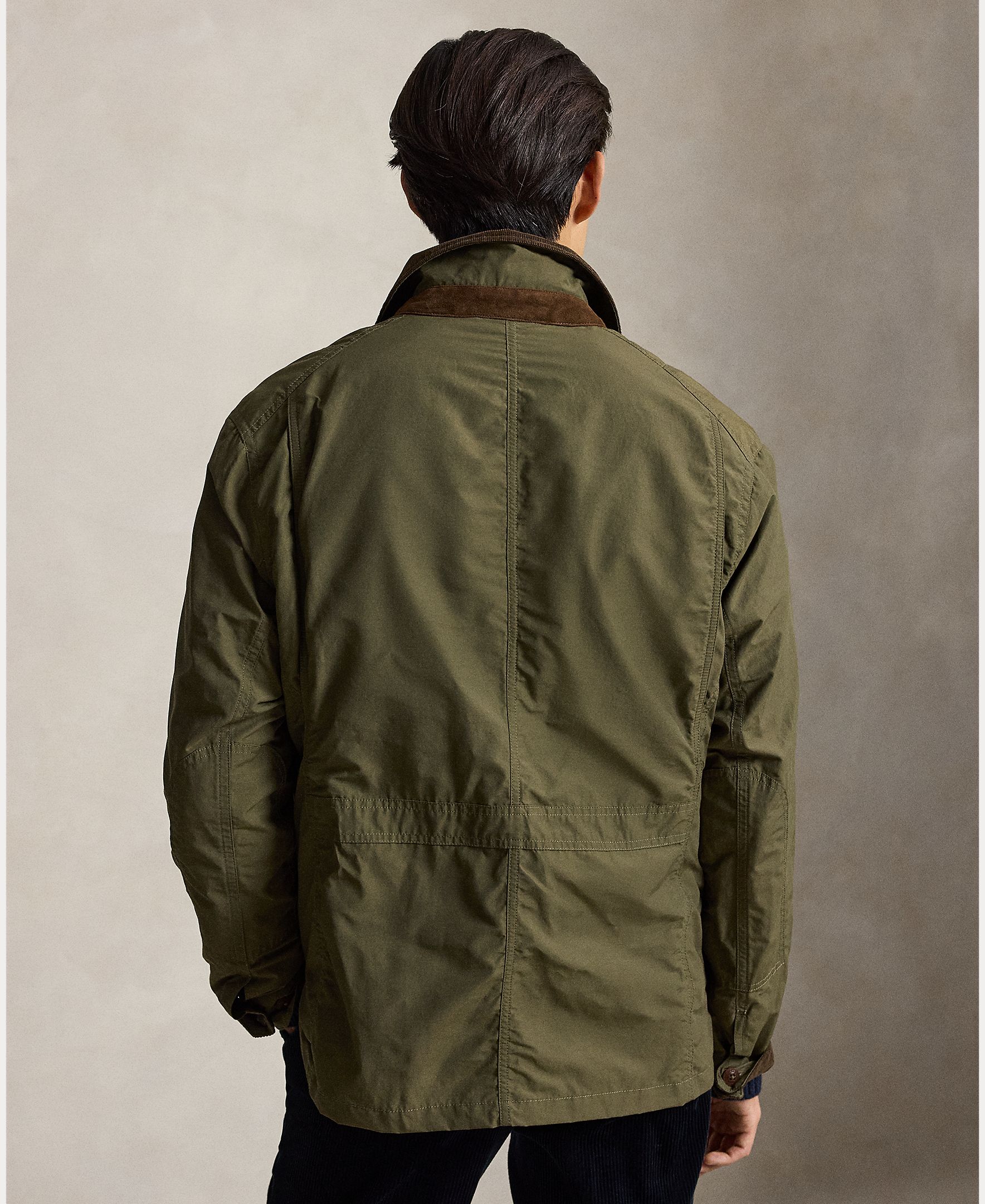 Chaqueta de hombre de algodón con cuello de pana - Polo Ralph Lauren - Verde pardo Verde pardo-4