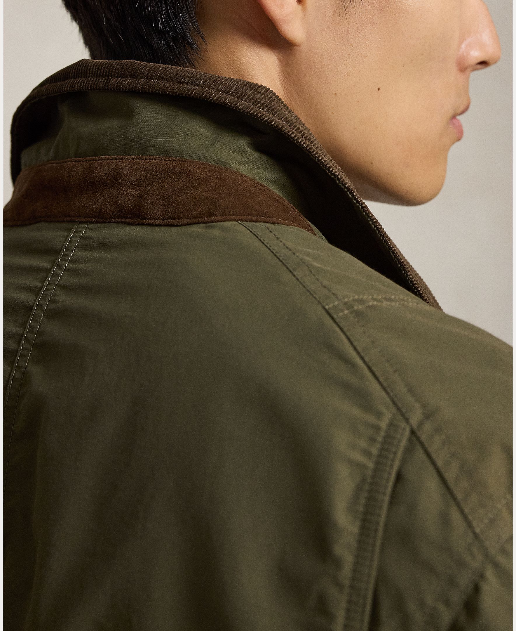Chaqueta de hombre de algodón con cuello de pana - Polo Ralph Lauren - Verde pardo Verde pardo-6