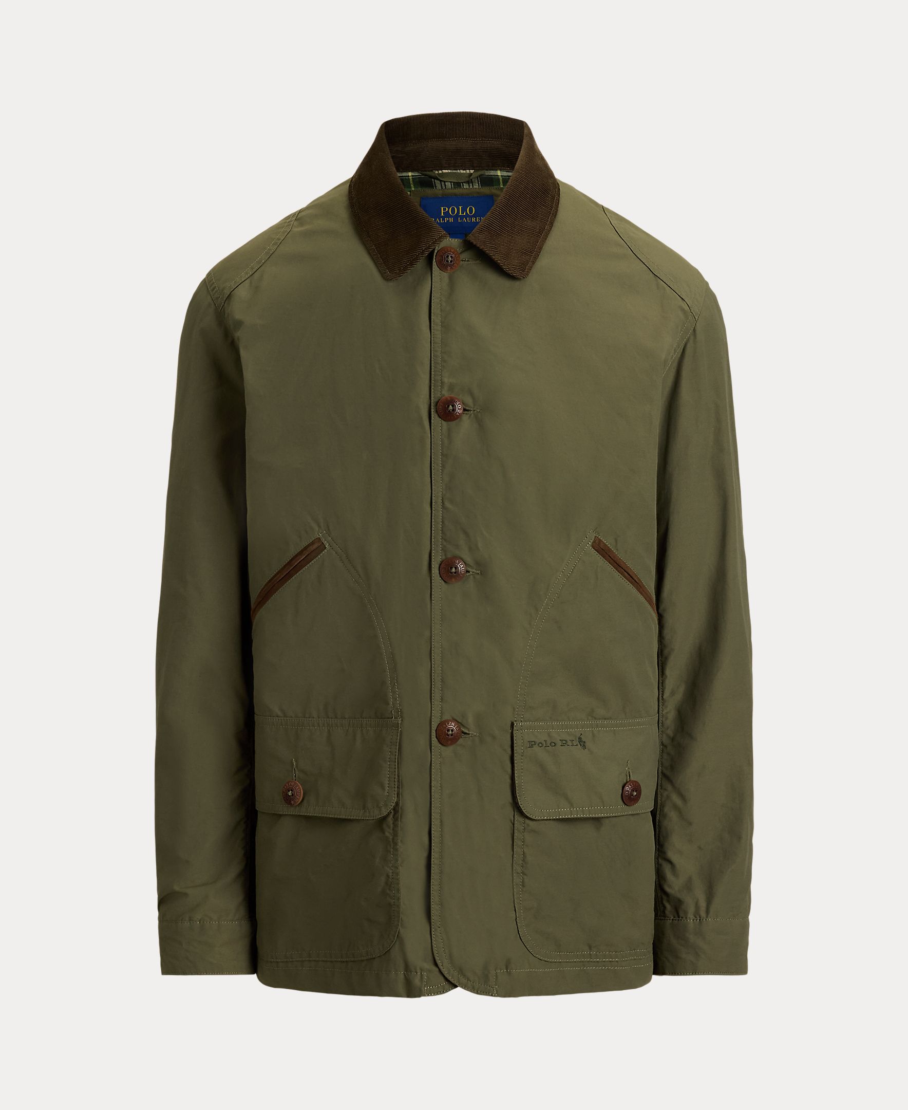 Chaqueta de hombre de algodón con cuello de pana - Polo Ralph Lauren - Verde pardo Verde pardo-7