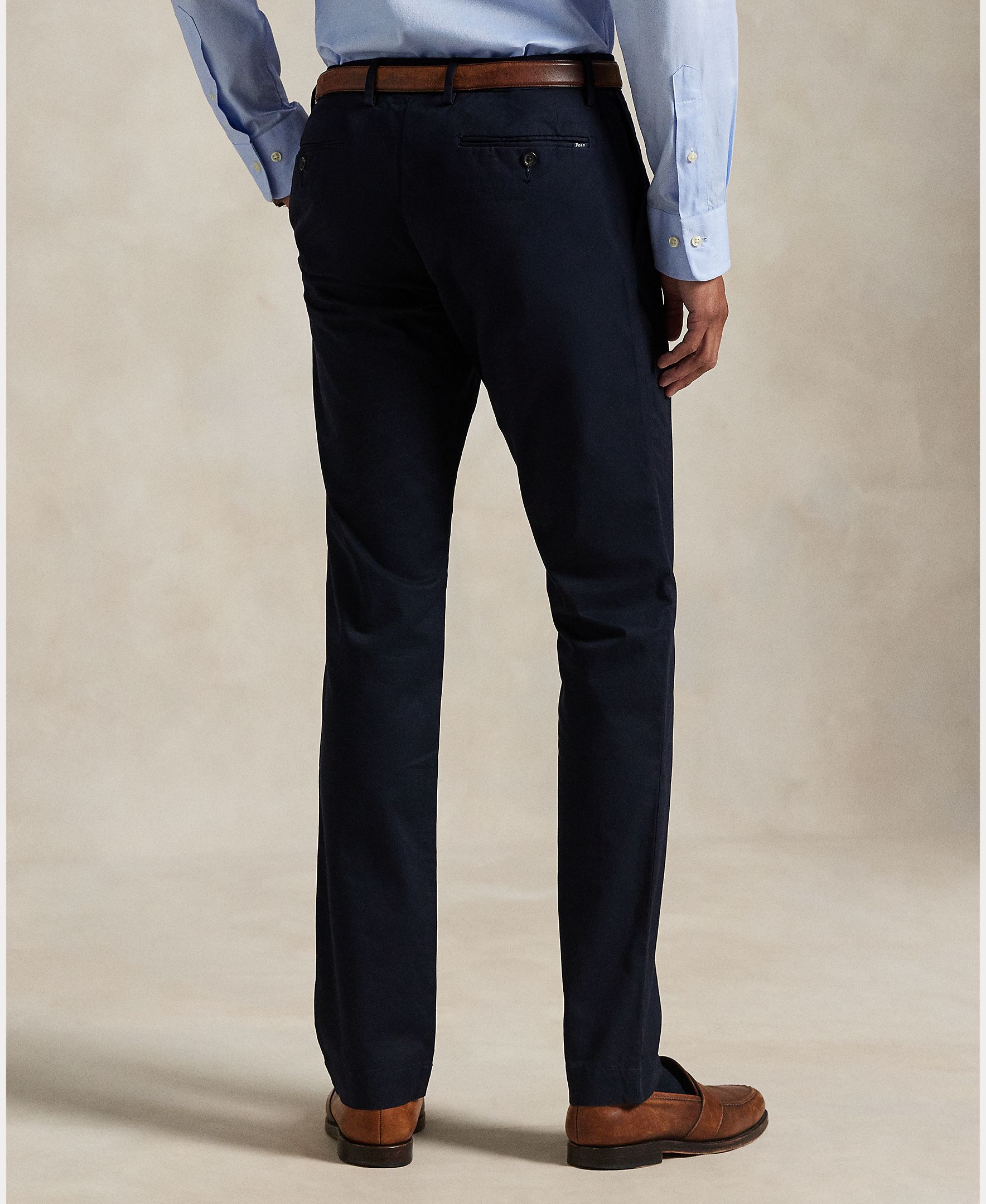 Calças Chino Slim Fit Elásticas Azul-marinho-4
