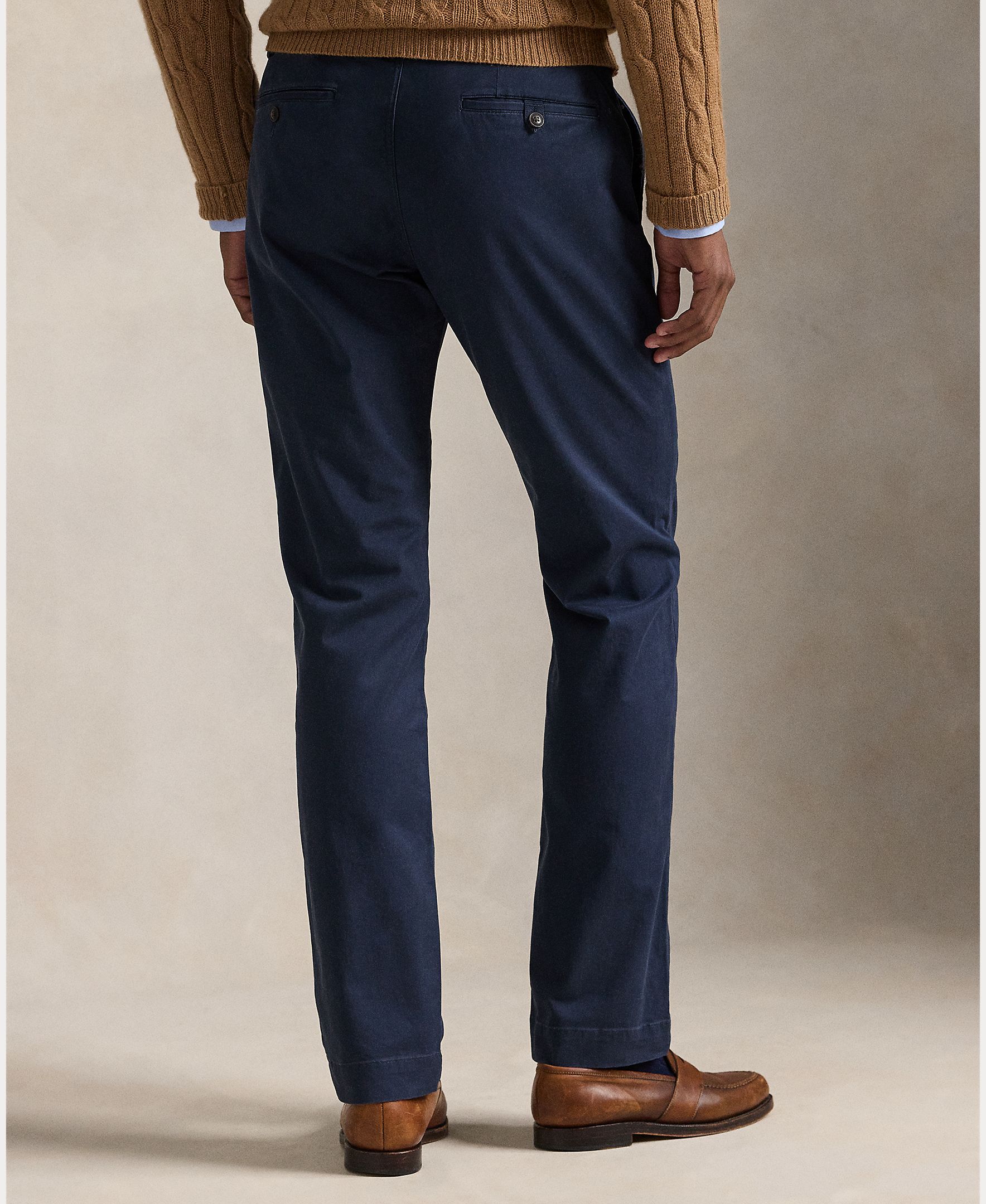Calças Chino Classic Fit Tamanhos Grandes e em Algodão Azul-marinho-4