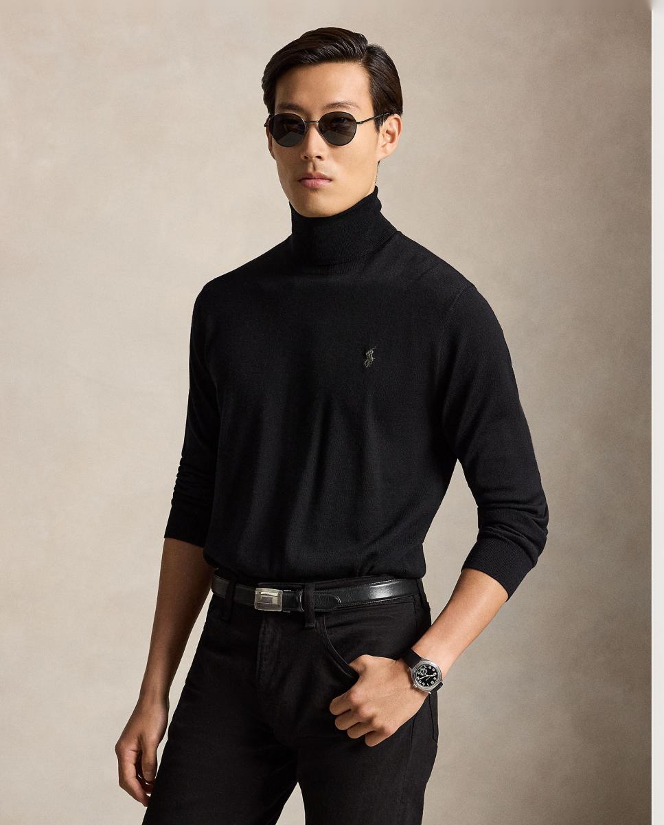 Imagem 0 de Camisola de Malha de Lã Merino com Gola Dobrada