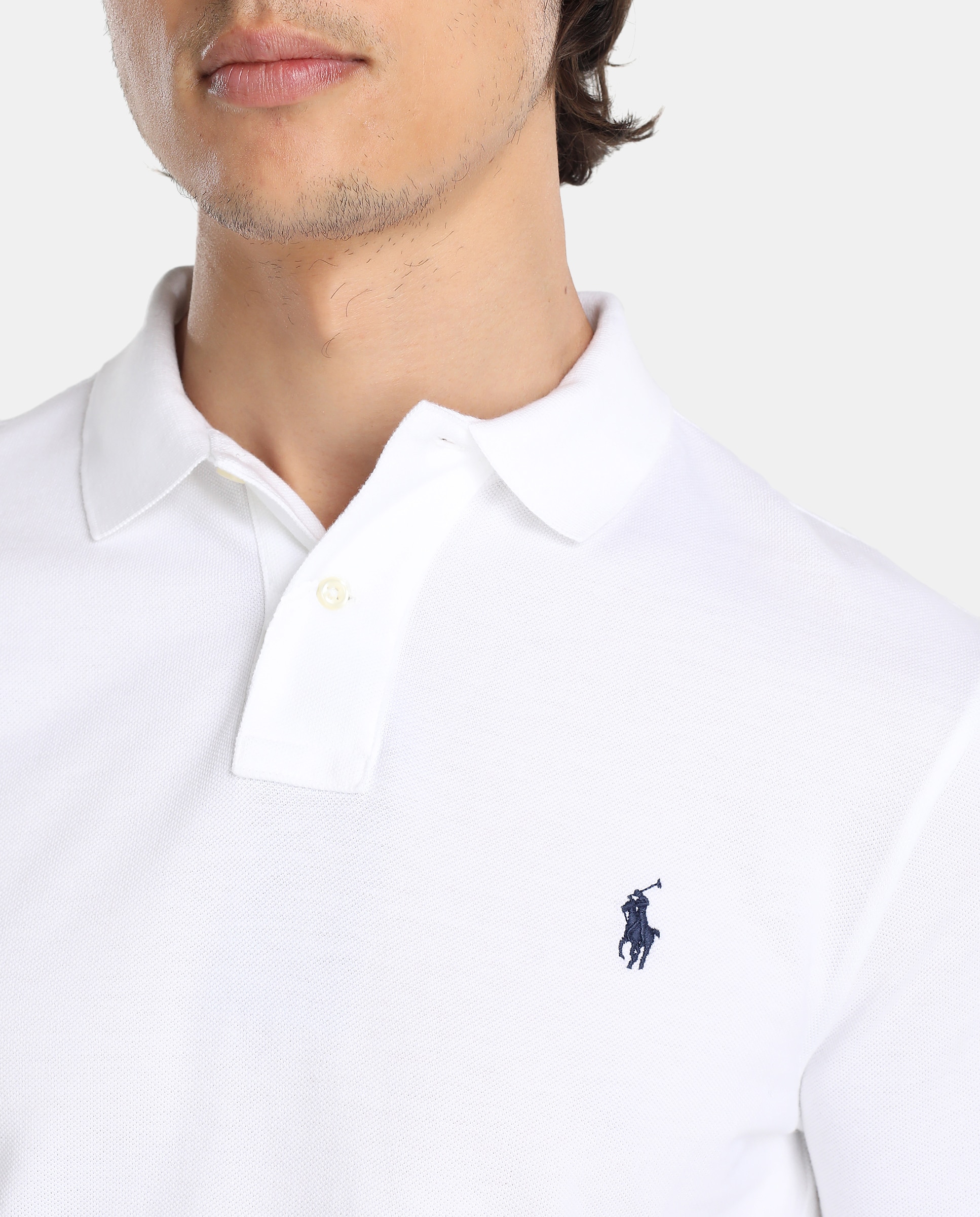 Polo de hombre Custom Slim Fit Azul marino Newport - Polo Ralph Lauren - Blanco Blanco-3
