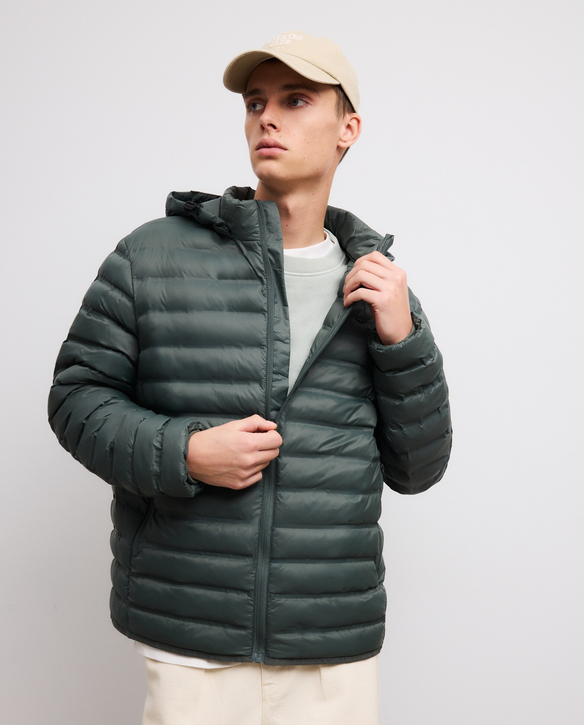 Cazadora plumas light de hombre - Green Coast - 520 Kaki 520 Kaki-3