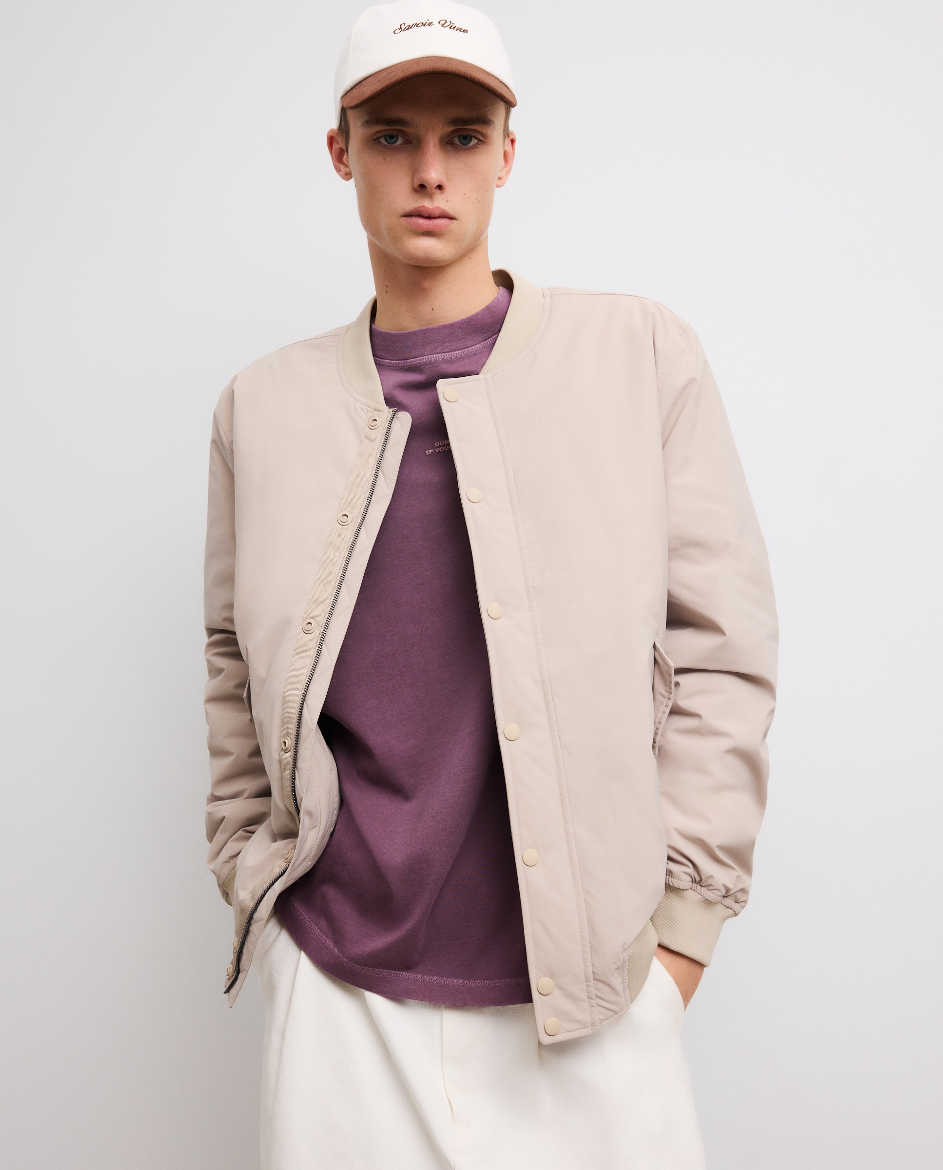 Cazadora bomber acolchada de hombre - Green Coast - Beige Beige-4