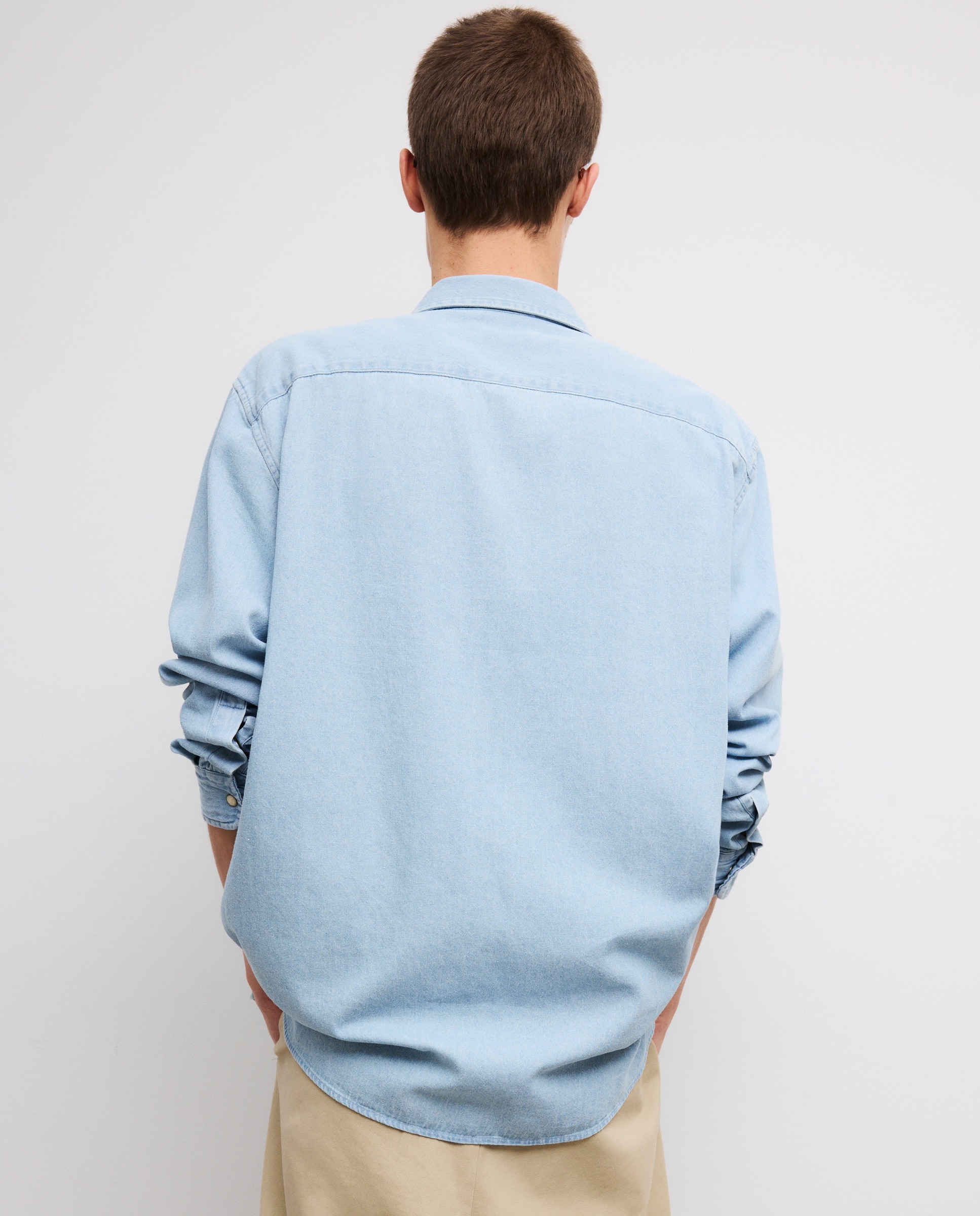 Camisa de Ganga Azul-claro-2
