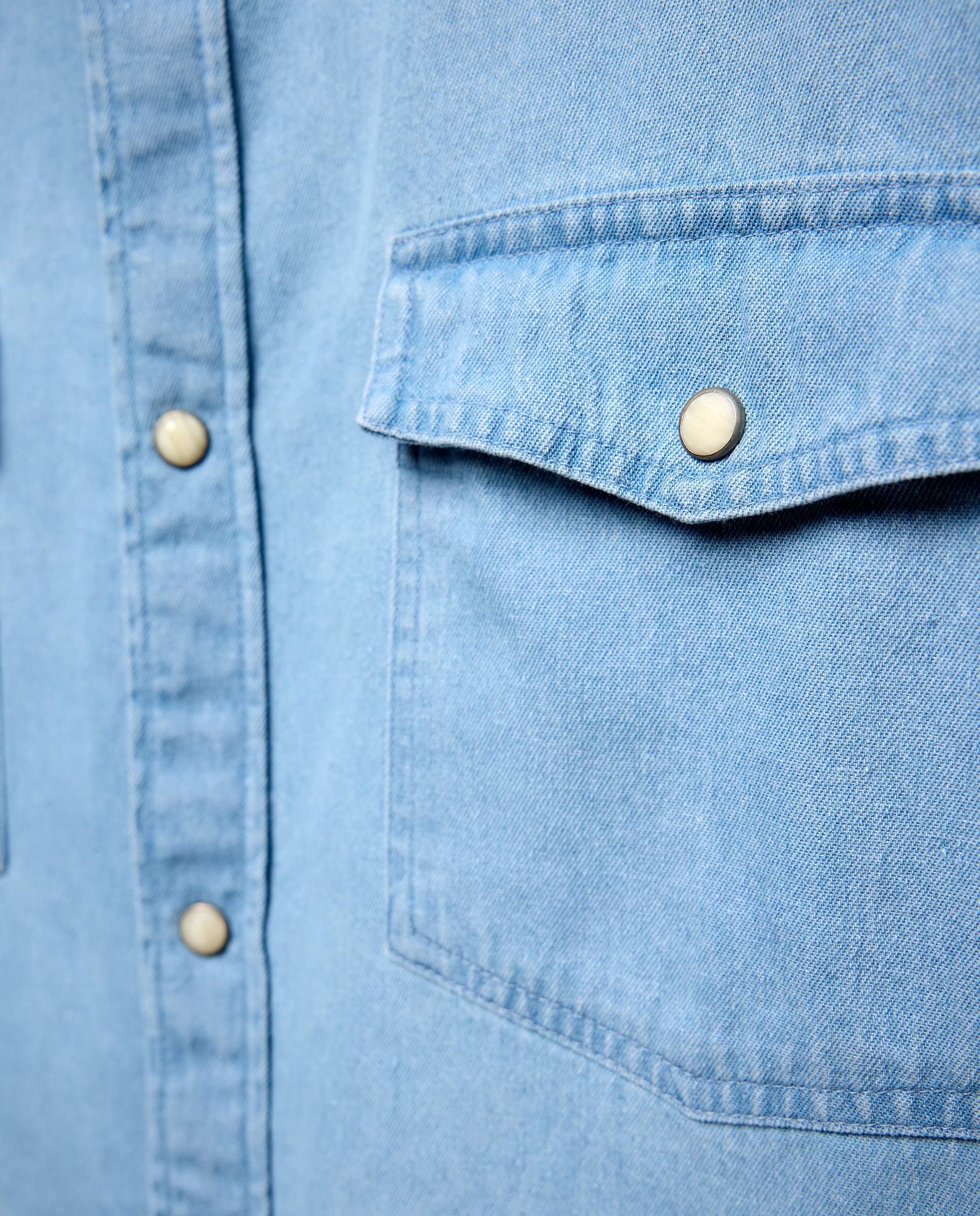 Camisa de Ganga Azul-claro-6