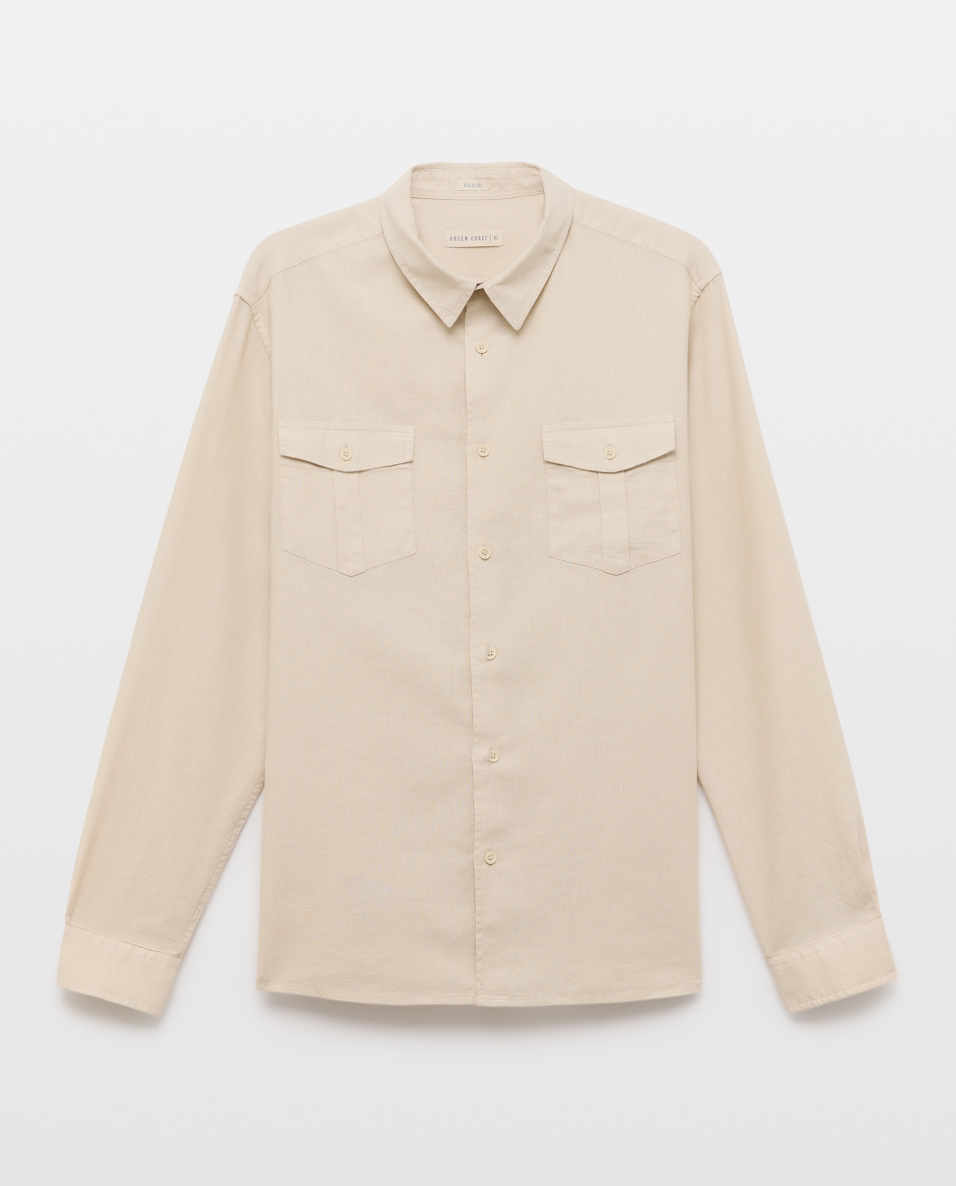 Camisa Lisa de Linho Utility 850 Pedra-4