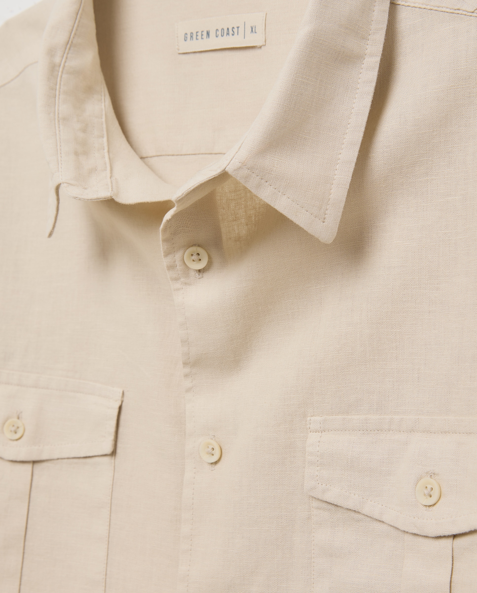Camisa Lisa de Linho Utility 850 Pedra-5