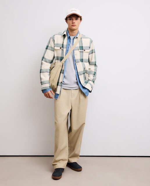 Sobrecamisa cuadros de hombre