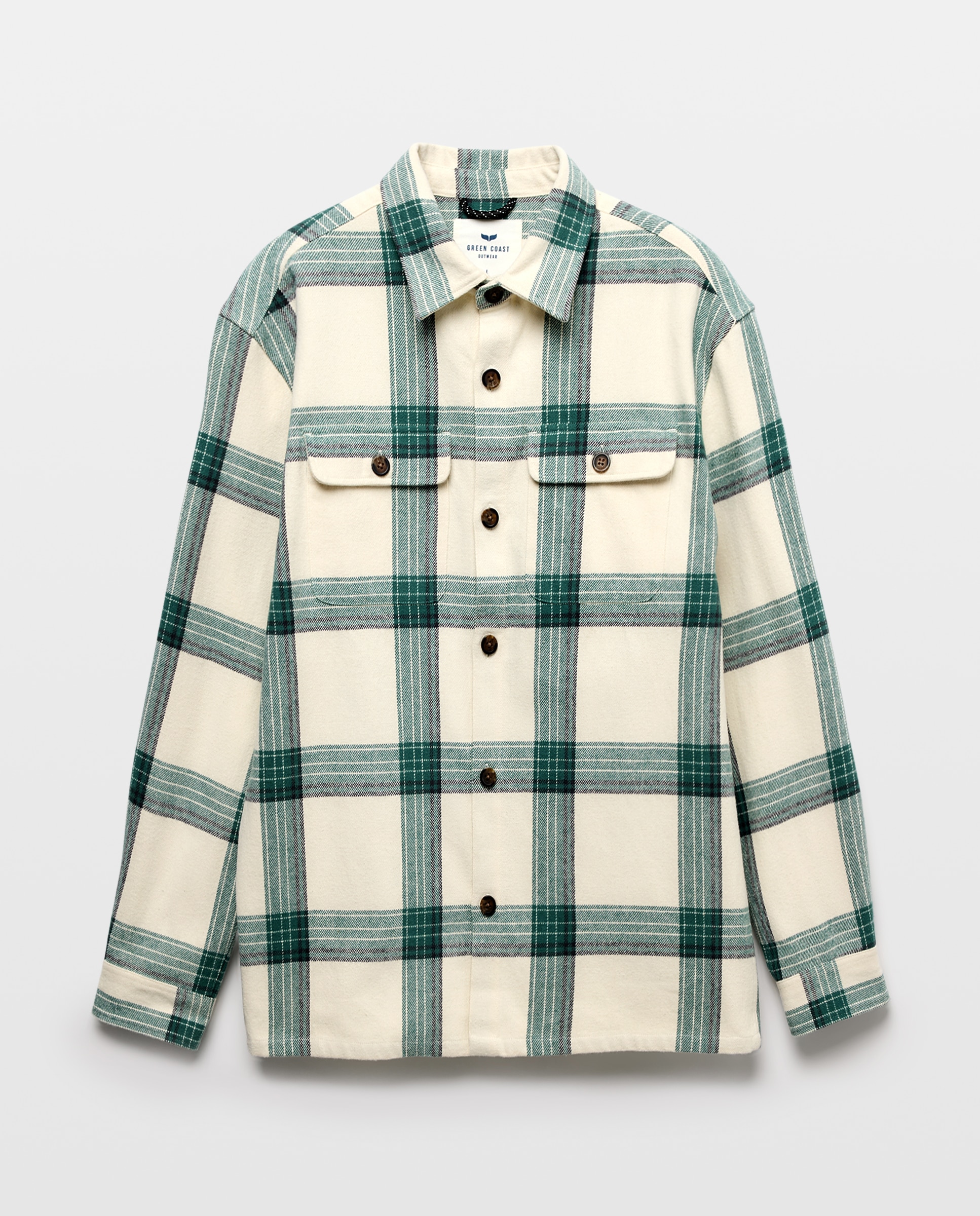 Sobrecamisa aos Quadrados Verde-5